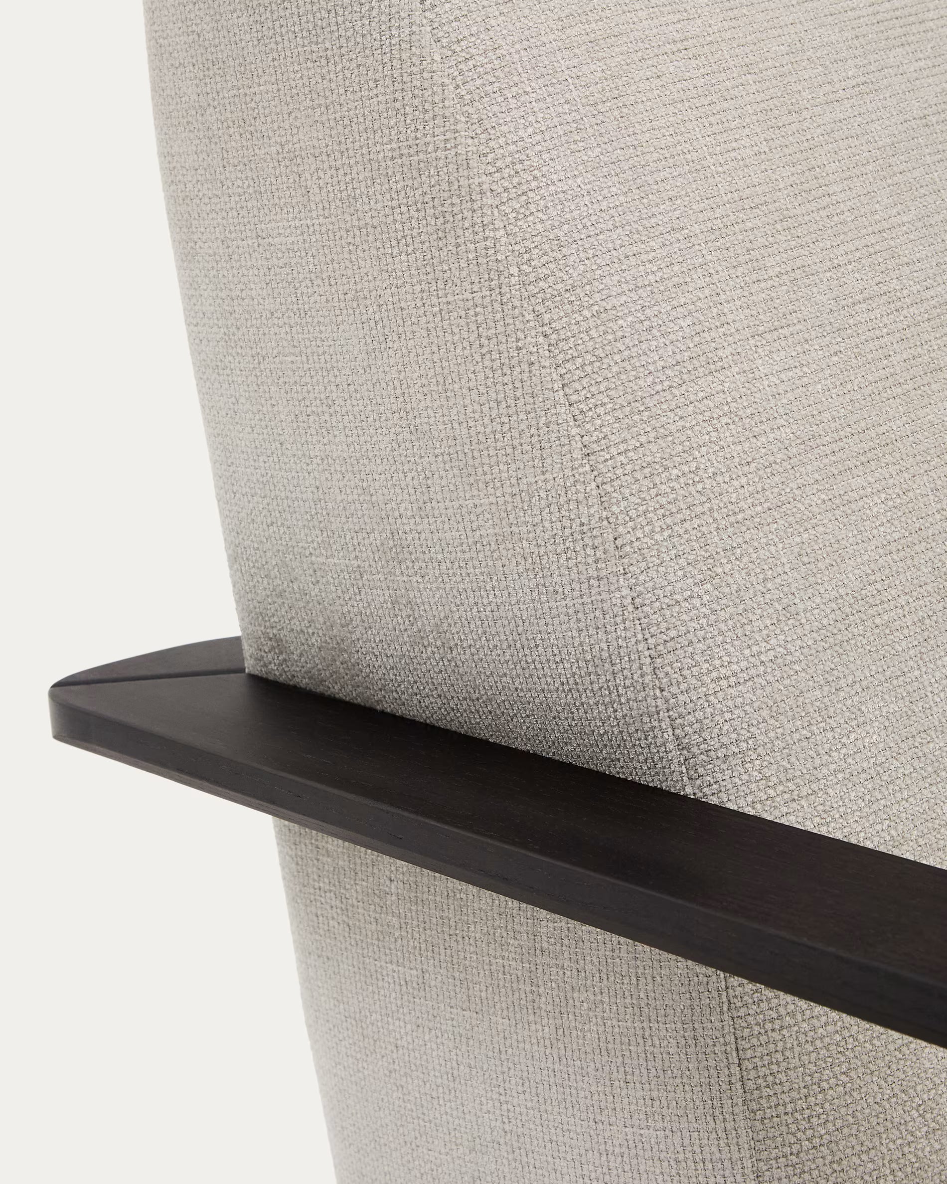 Fauteuil MEGHAN crème met zwarte basis