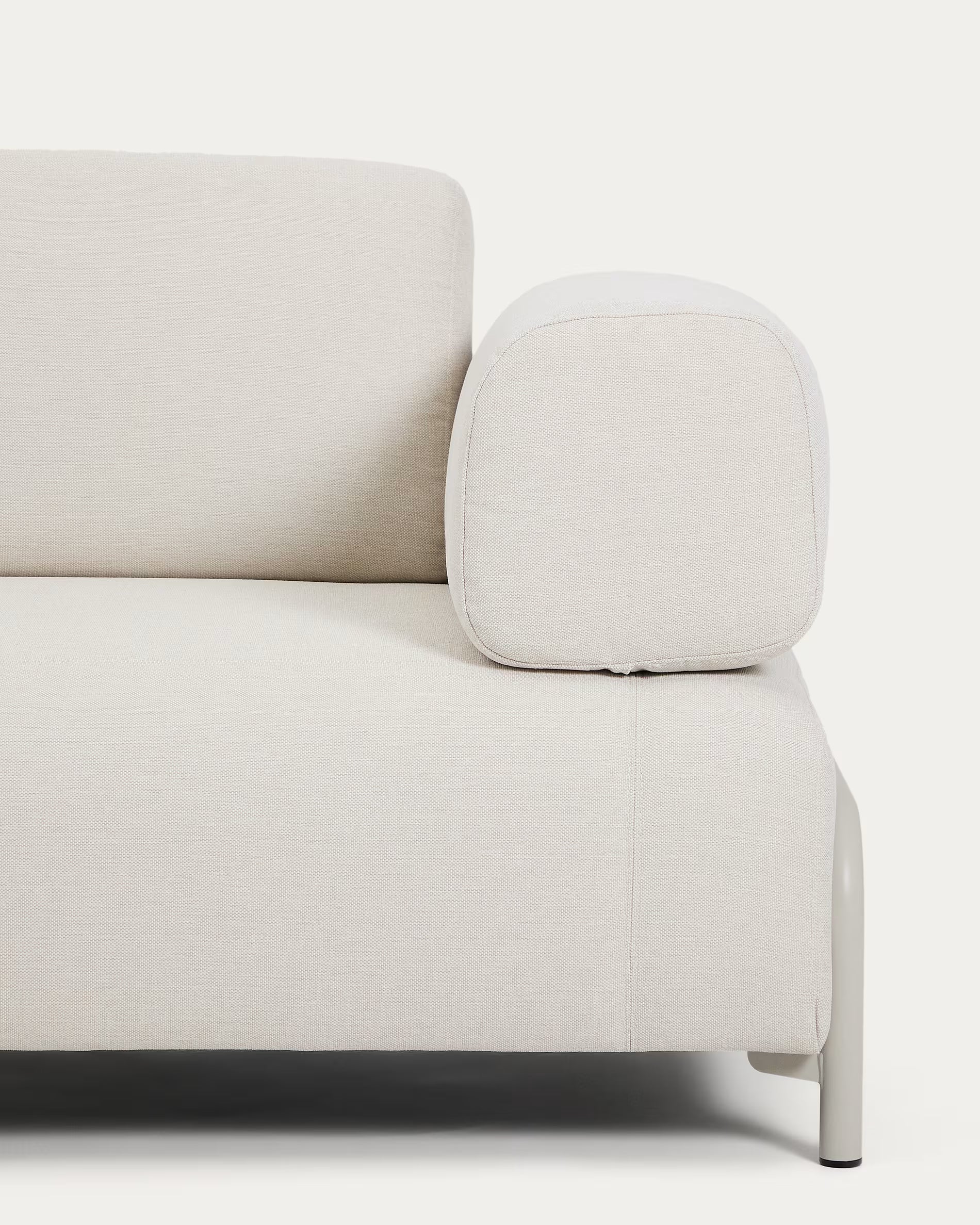 Sofa 2-sitzig mit Armlehnen COMPO beige mit beigem Gestell