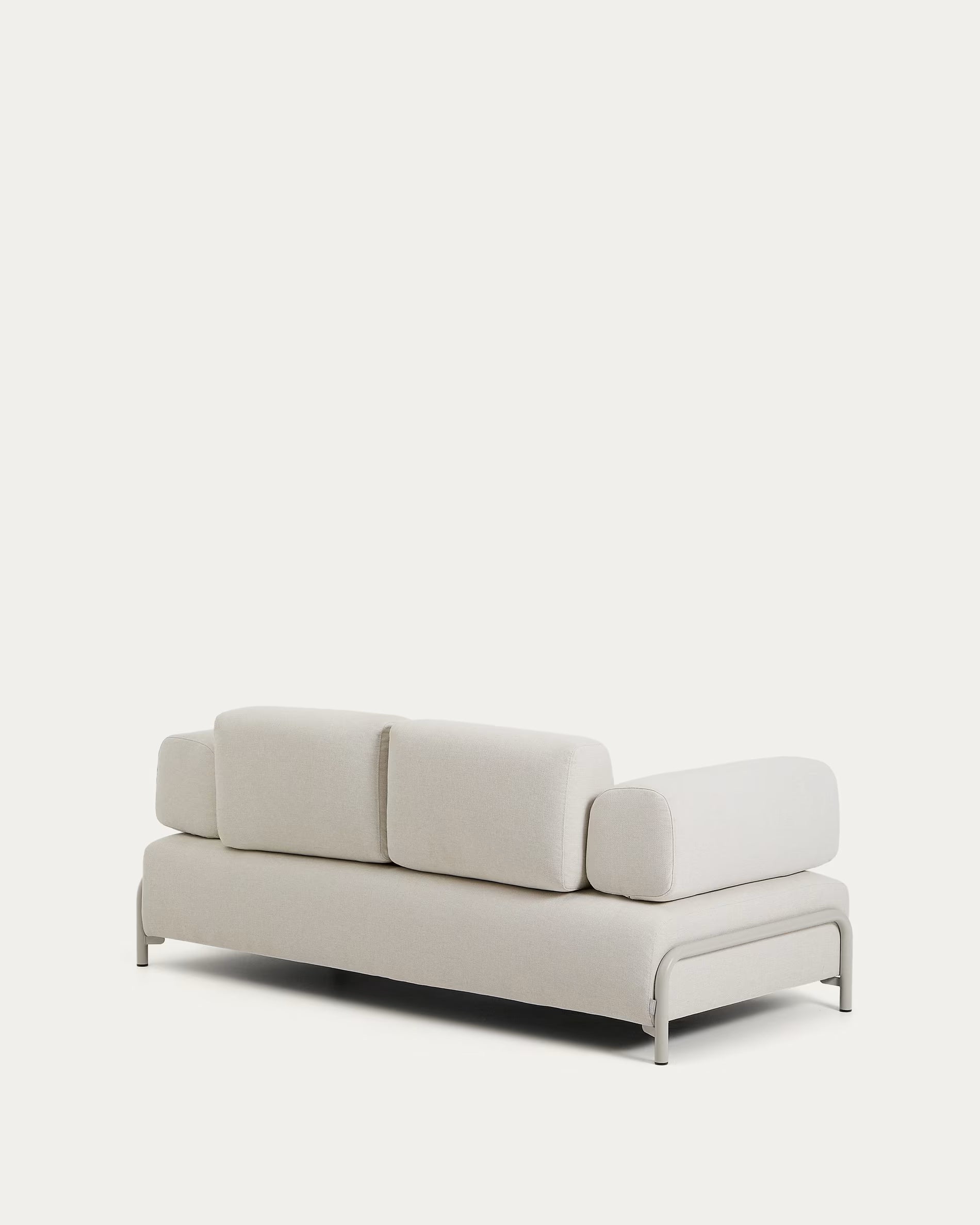 Sofa 2-sitzig mit Armlehnen COMPO beige mit beigem Gestell