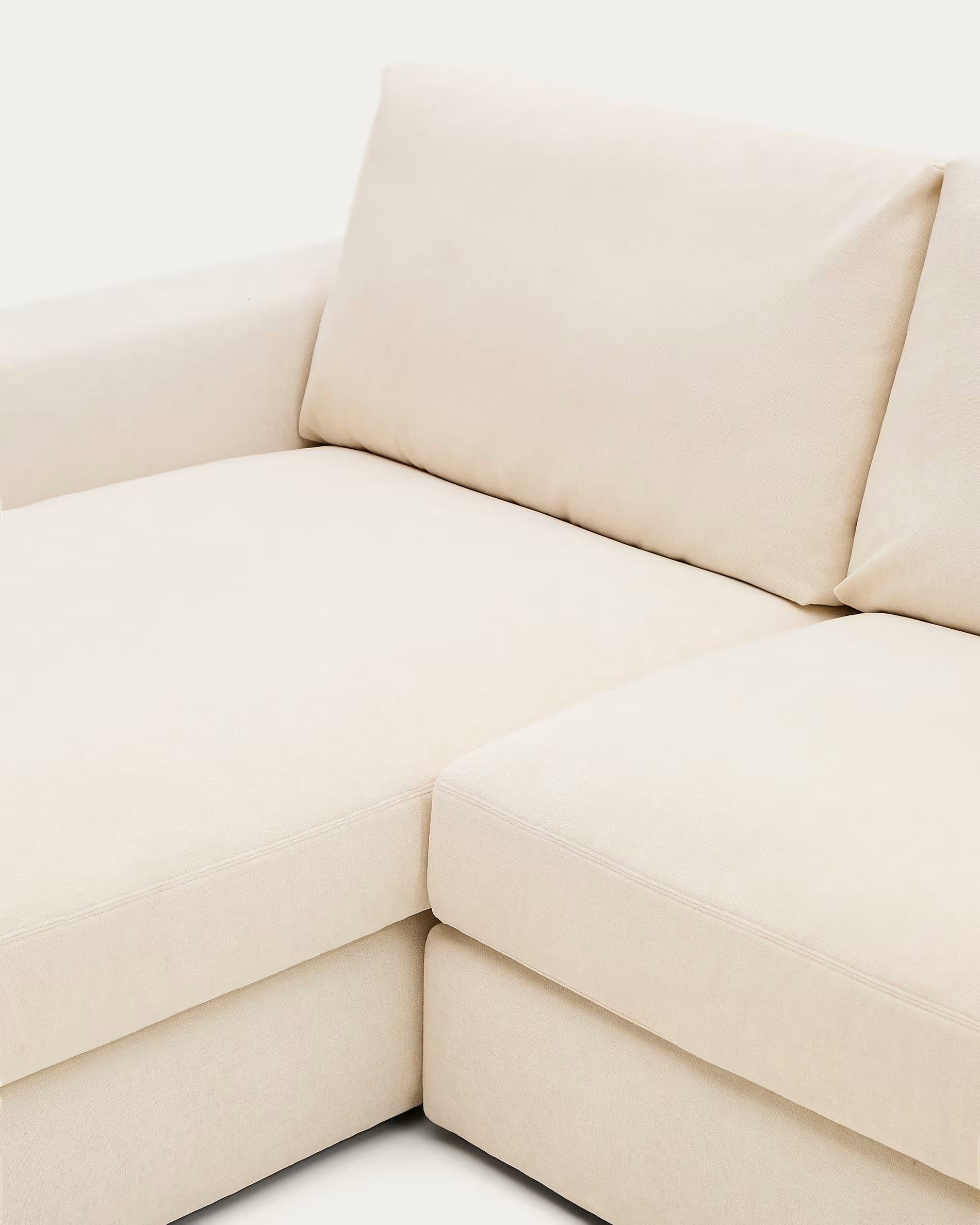 5-Sitzer-Ecksofa links ALEA ecru Chenille