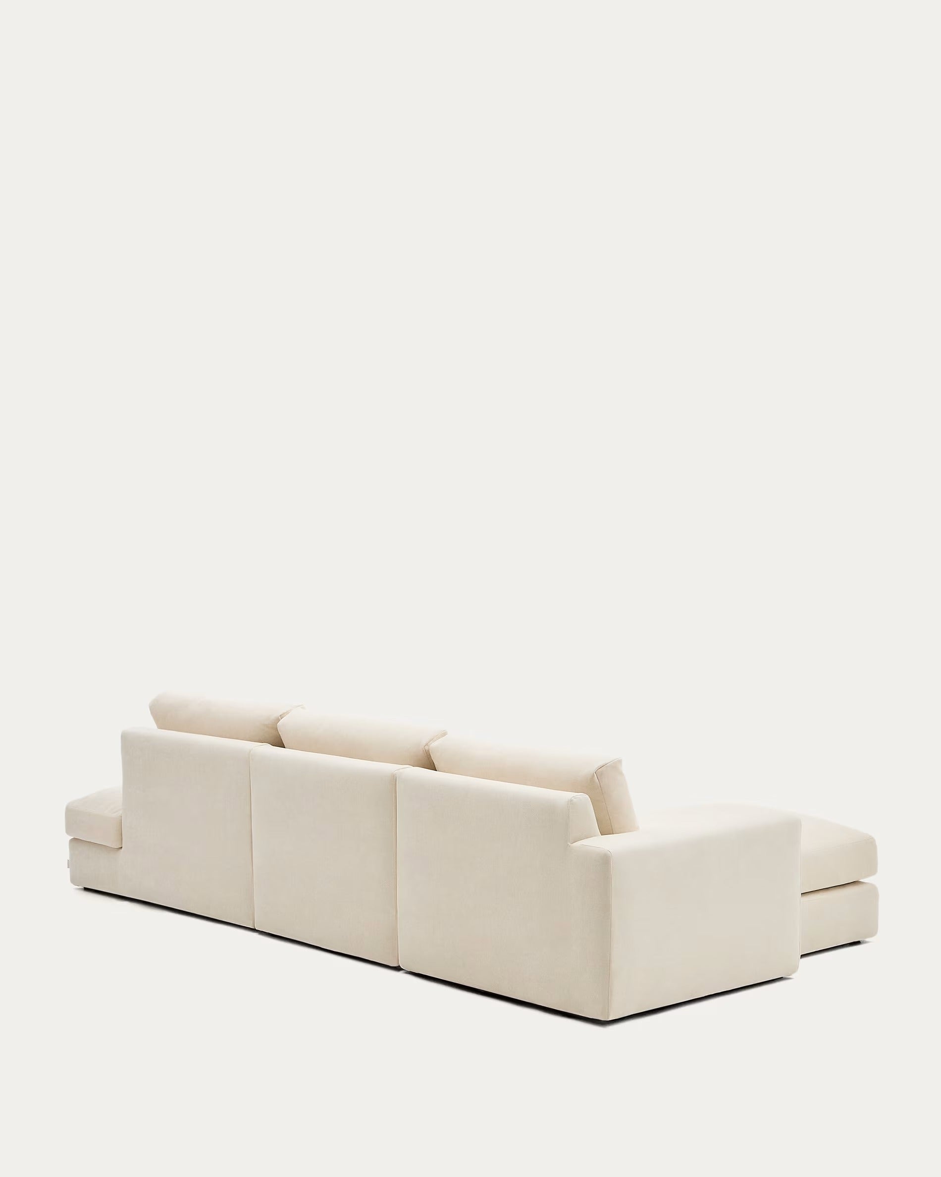 5-Sitzer-Ecksofa links ALEA ecru Chenille