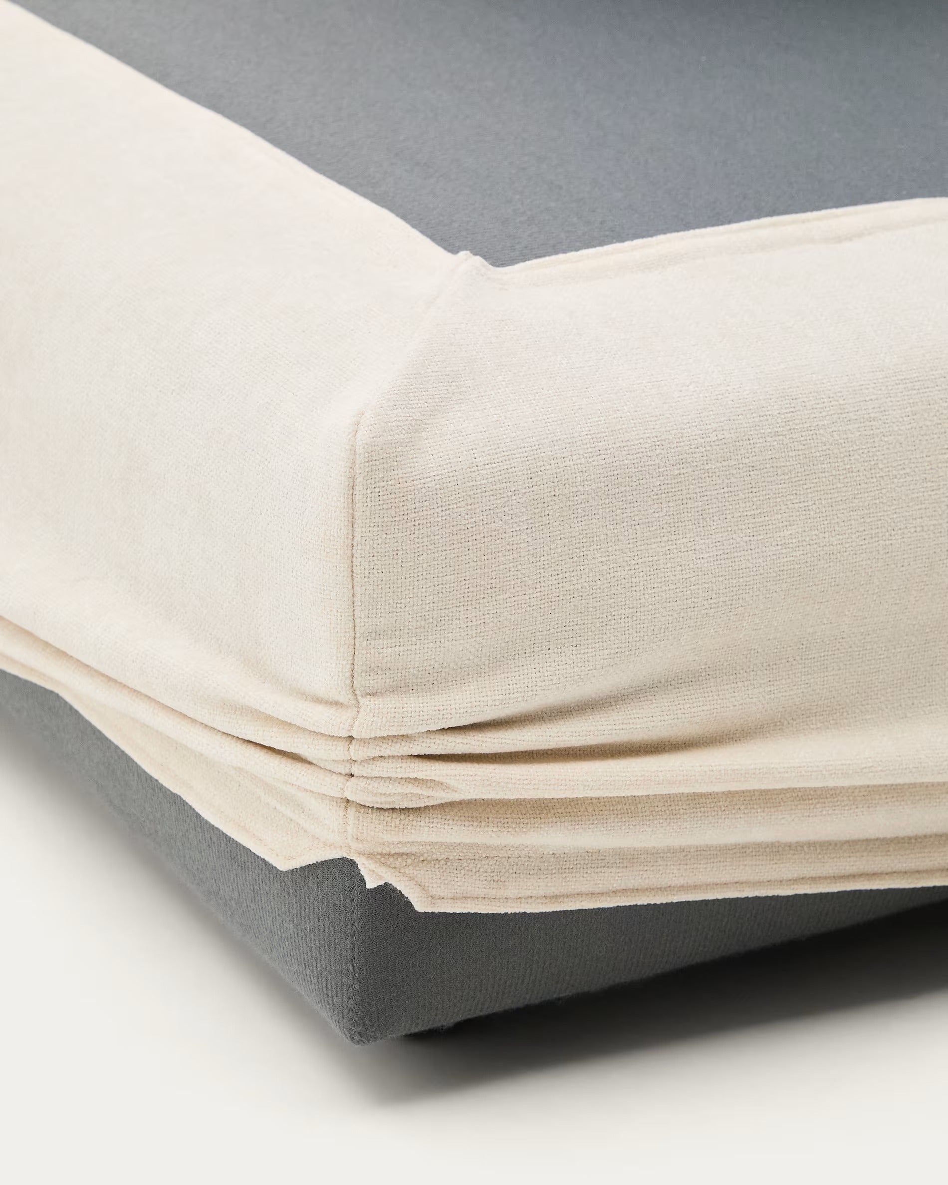 ALEA Fußhocker Ecru Chenille