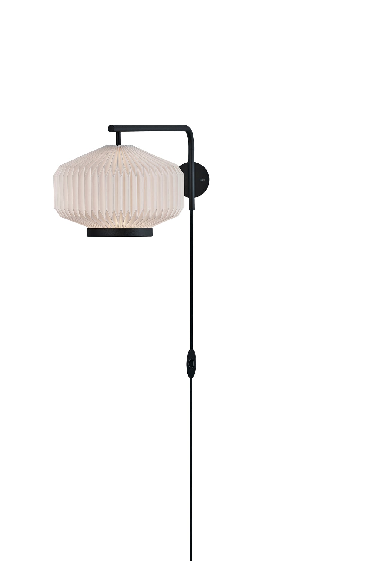 Wandlamp MODEL 286 SHIBUI wit met zwarte voet