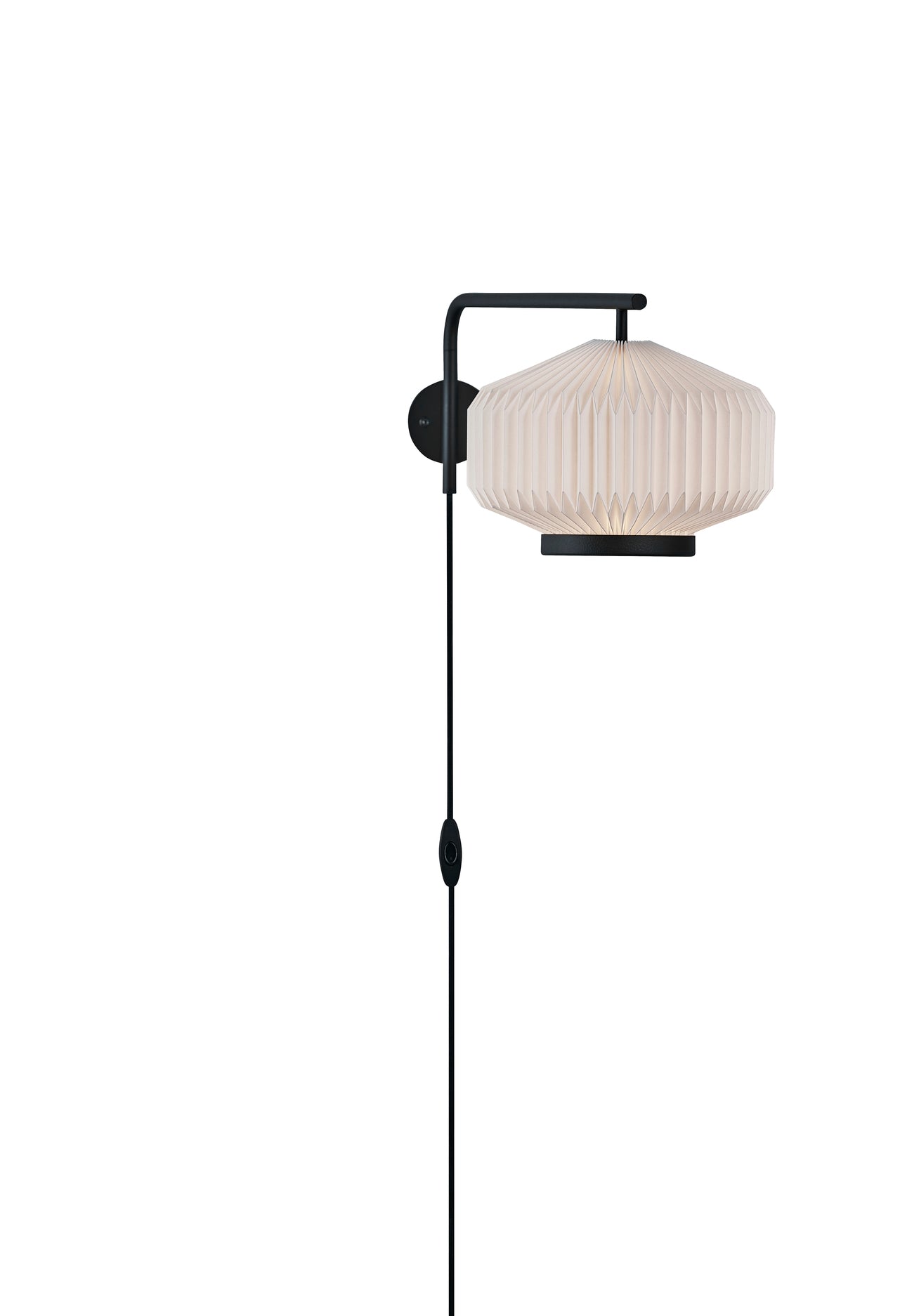 Wandlamp MODEL 286 SHIBUI wit met zwarte voet