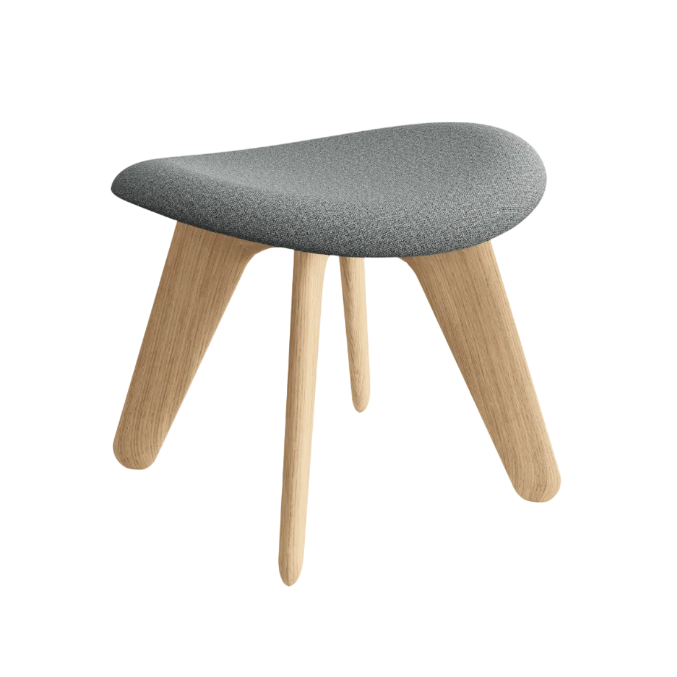 SLAB Gray Footrest with Oak Base