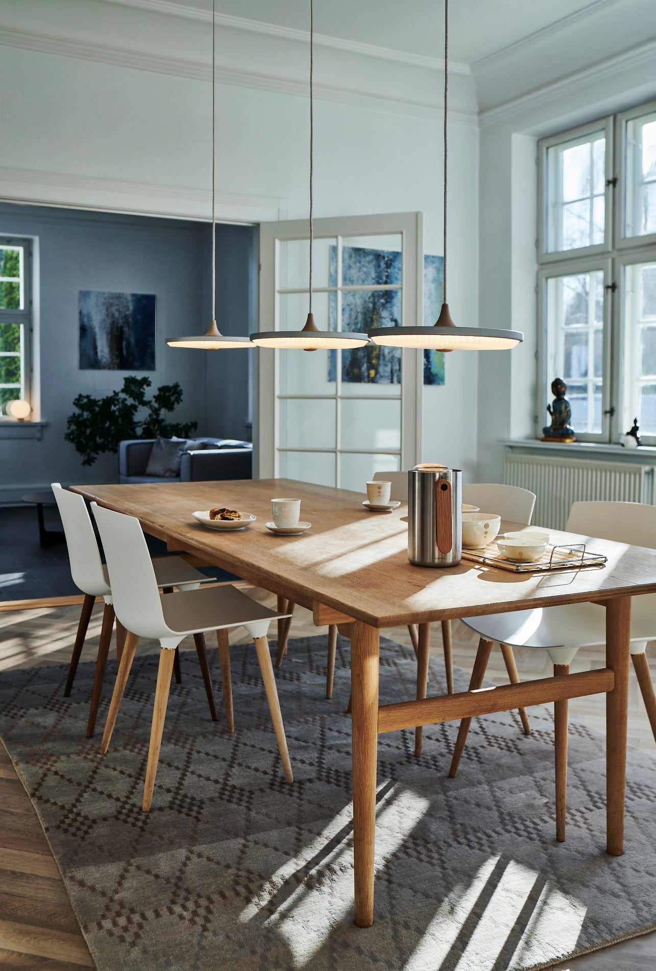 Hanging Lamp MODEL 198 SOLEIL Light Oak