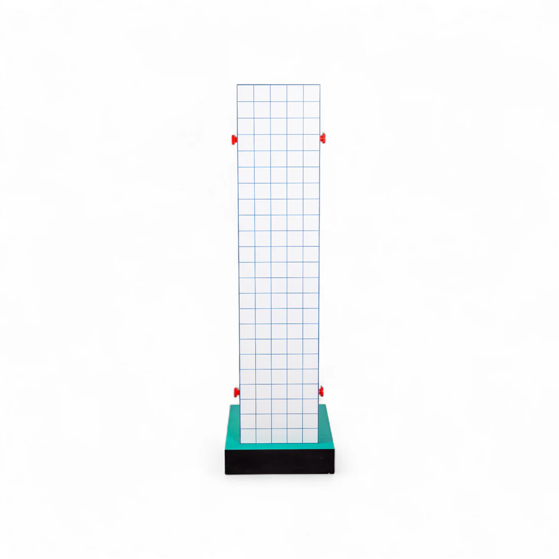 Badmeubel SUPERSHELF BLAUW RASTER wit met roze en geel