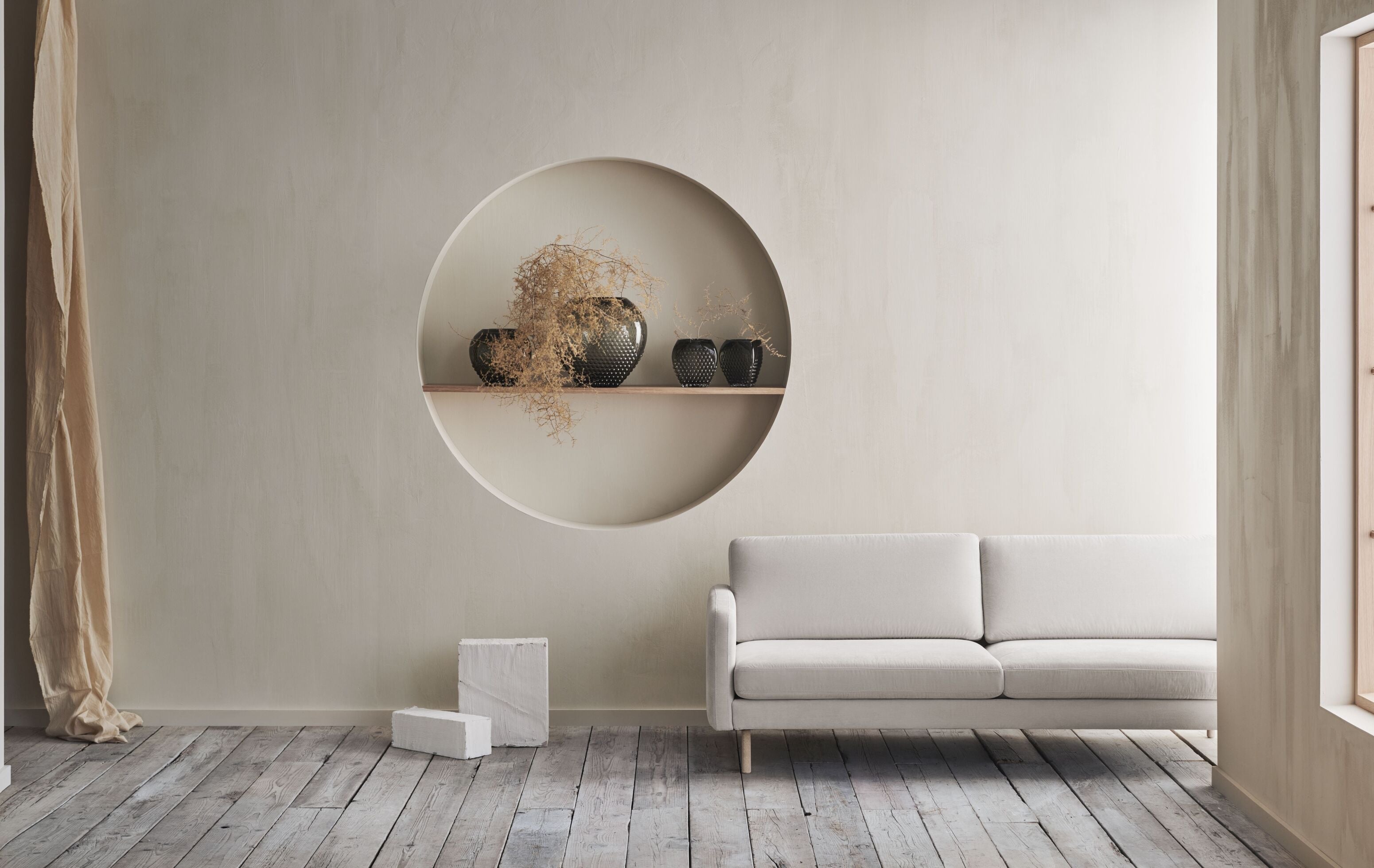 Hoekbank SCANDINAVIA REMIX gebleekte basis