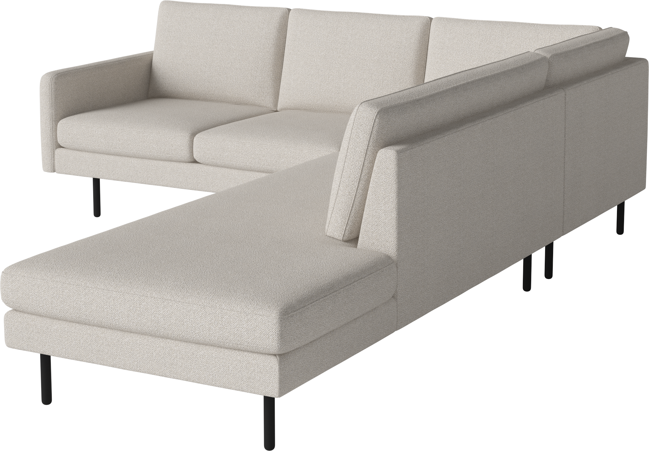 Open rechterhoekbank SCANDINAVIA REMIX met zwarte basis