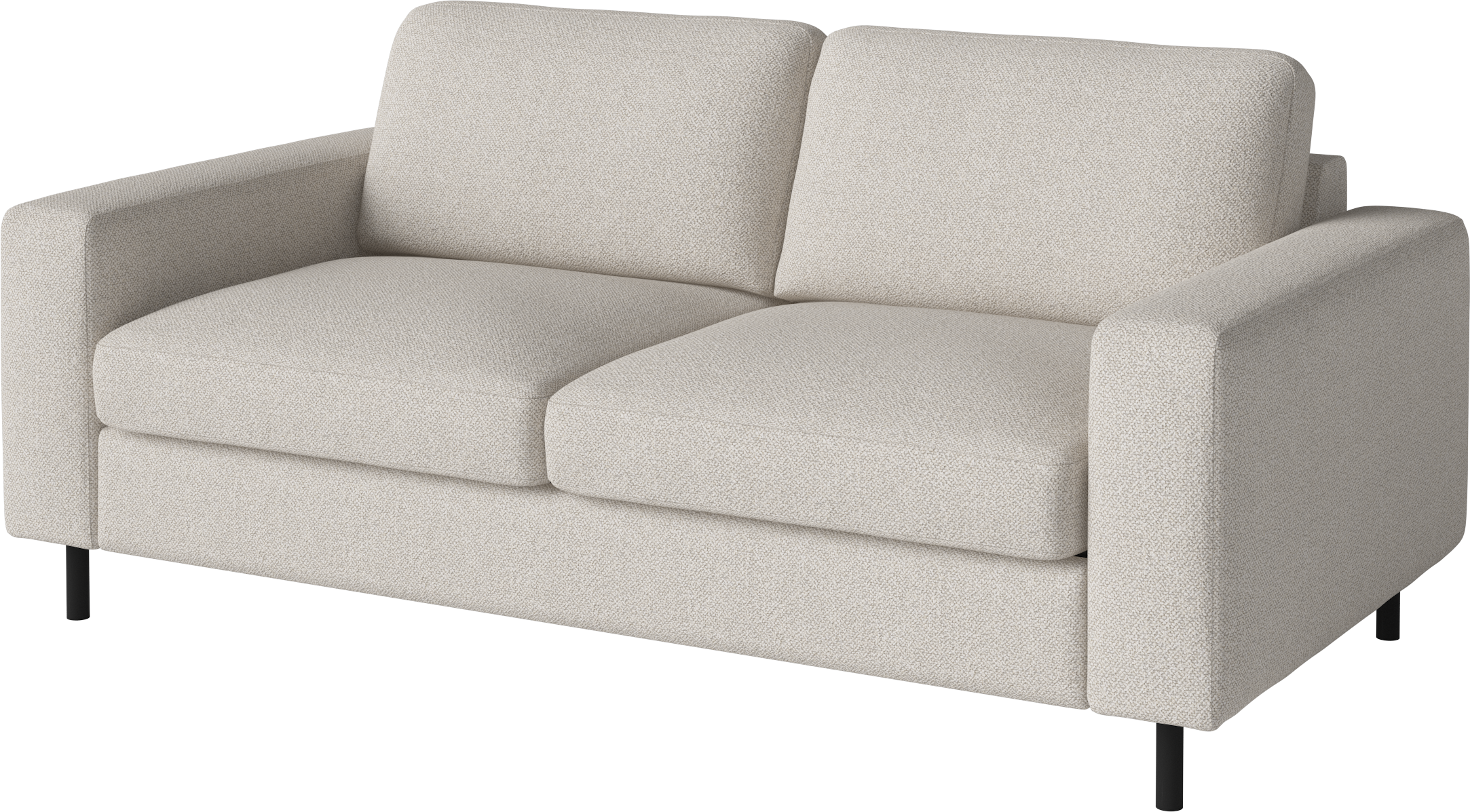 Scandinavia 2-person sofa black metal base