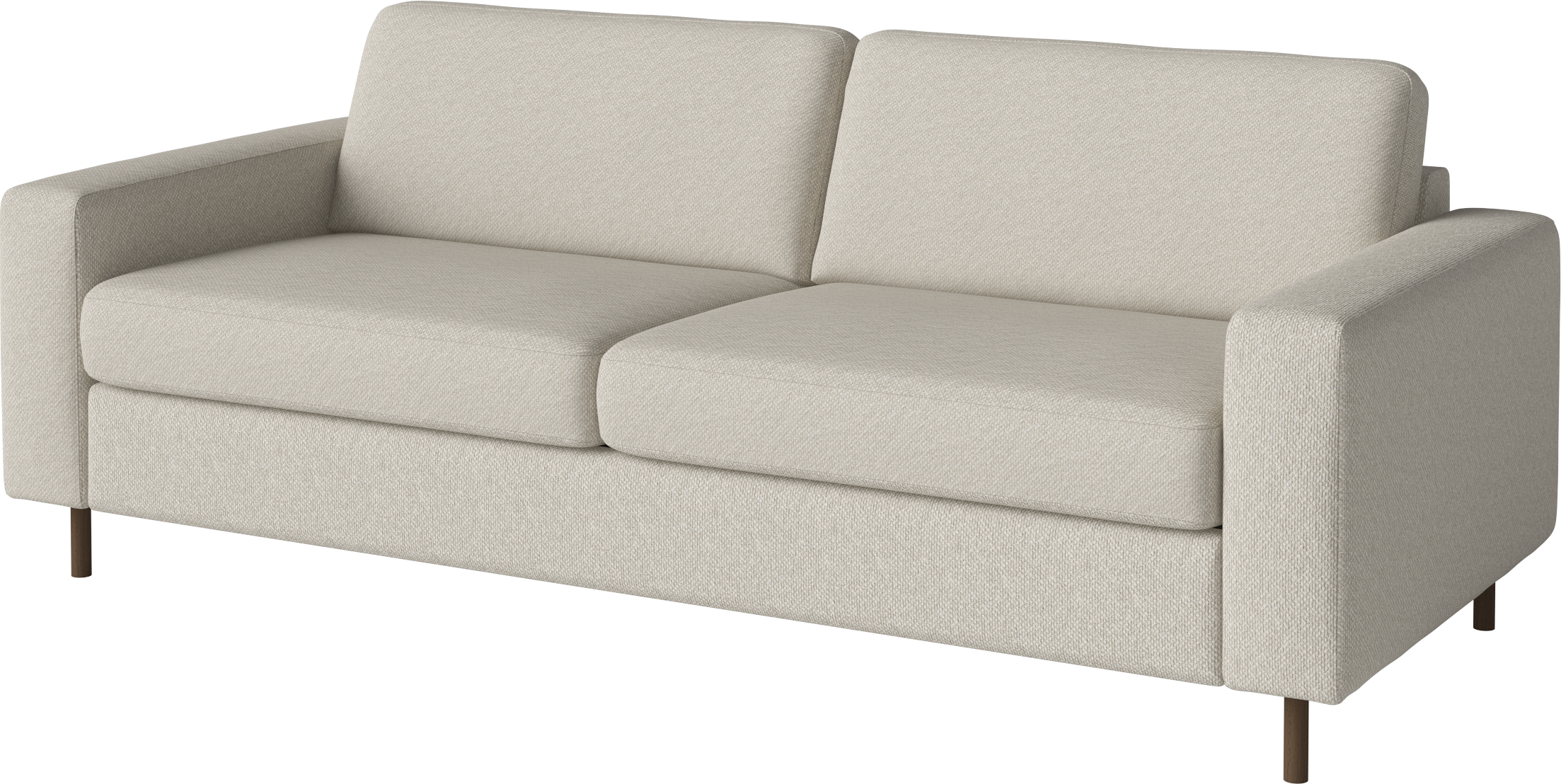 Sofa uitklapbaar 3-zits SCANDINAVIA met een basis van donker eikenhout