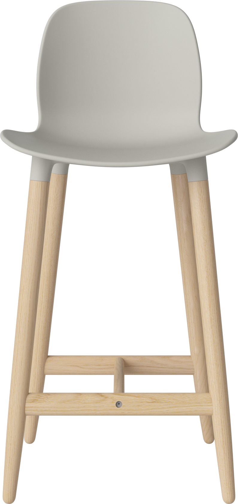 Hocker SEED grijs met een witgelakte basis