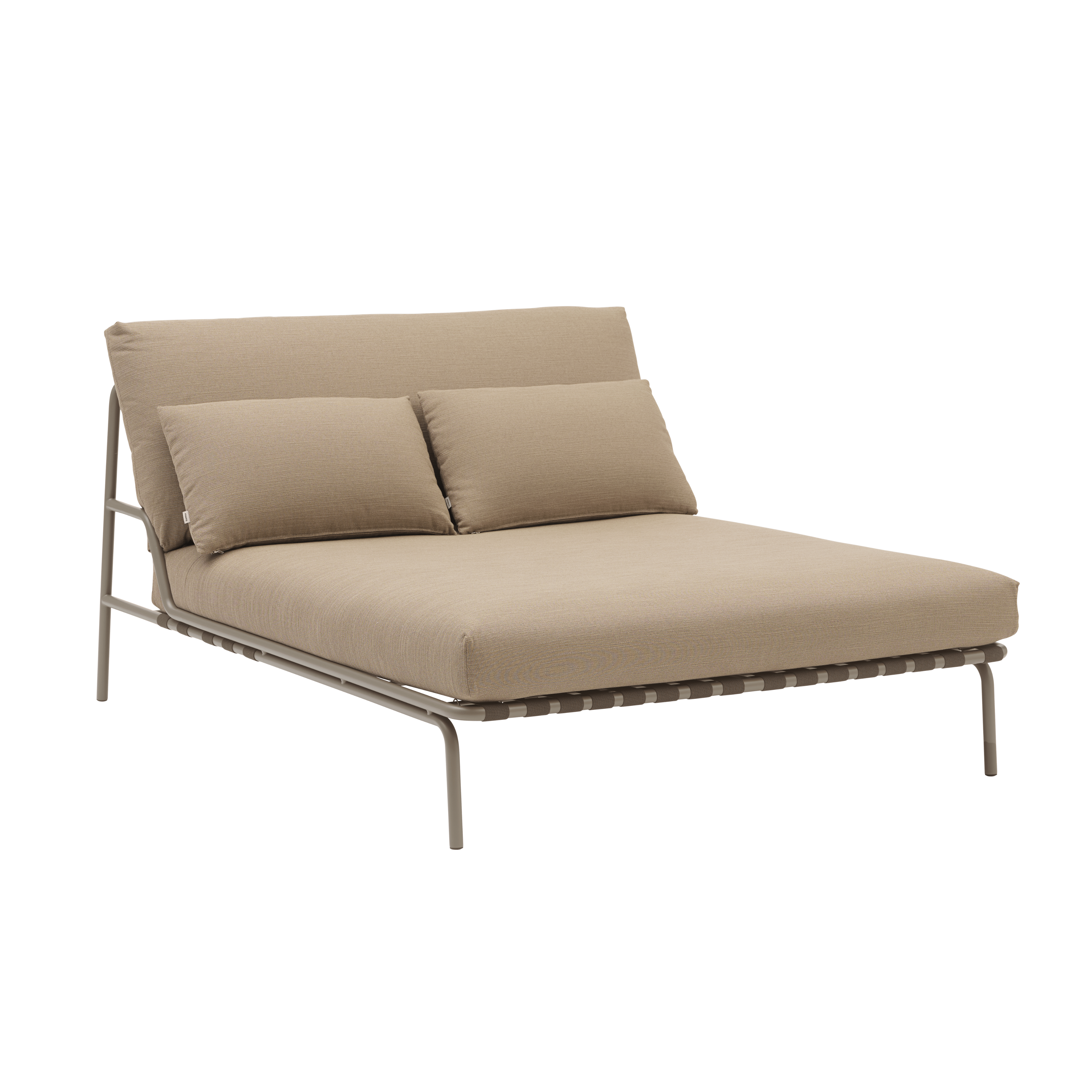 Buitenligbed SETTLE bruin met taupe basis