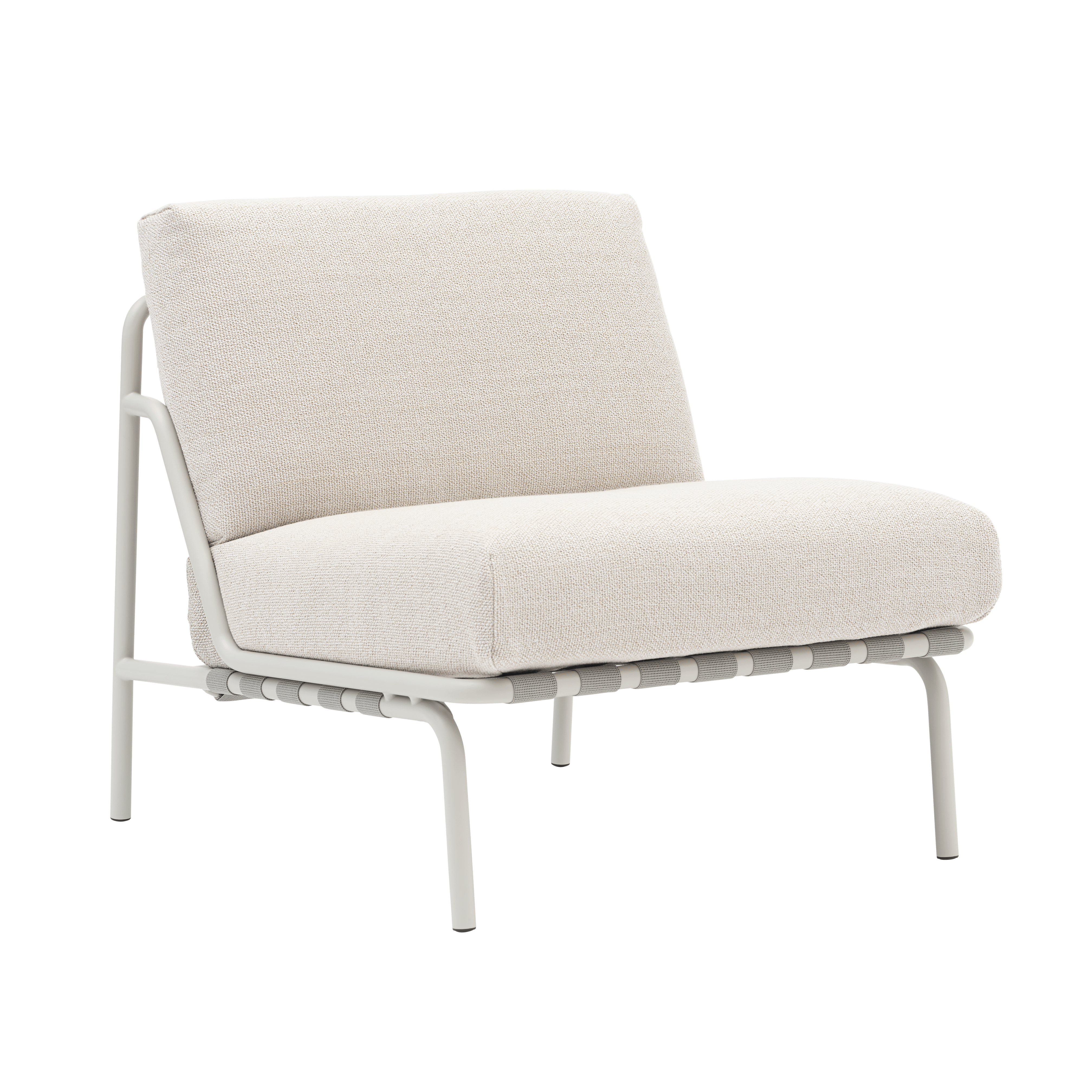 Buitenfauteuil SETTLE lichtgrijs met grijze basis