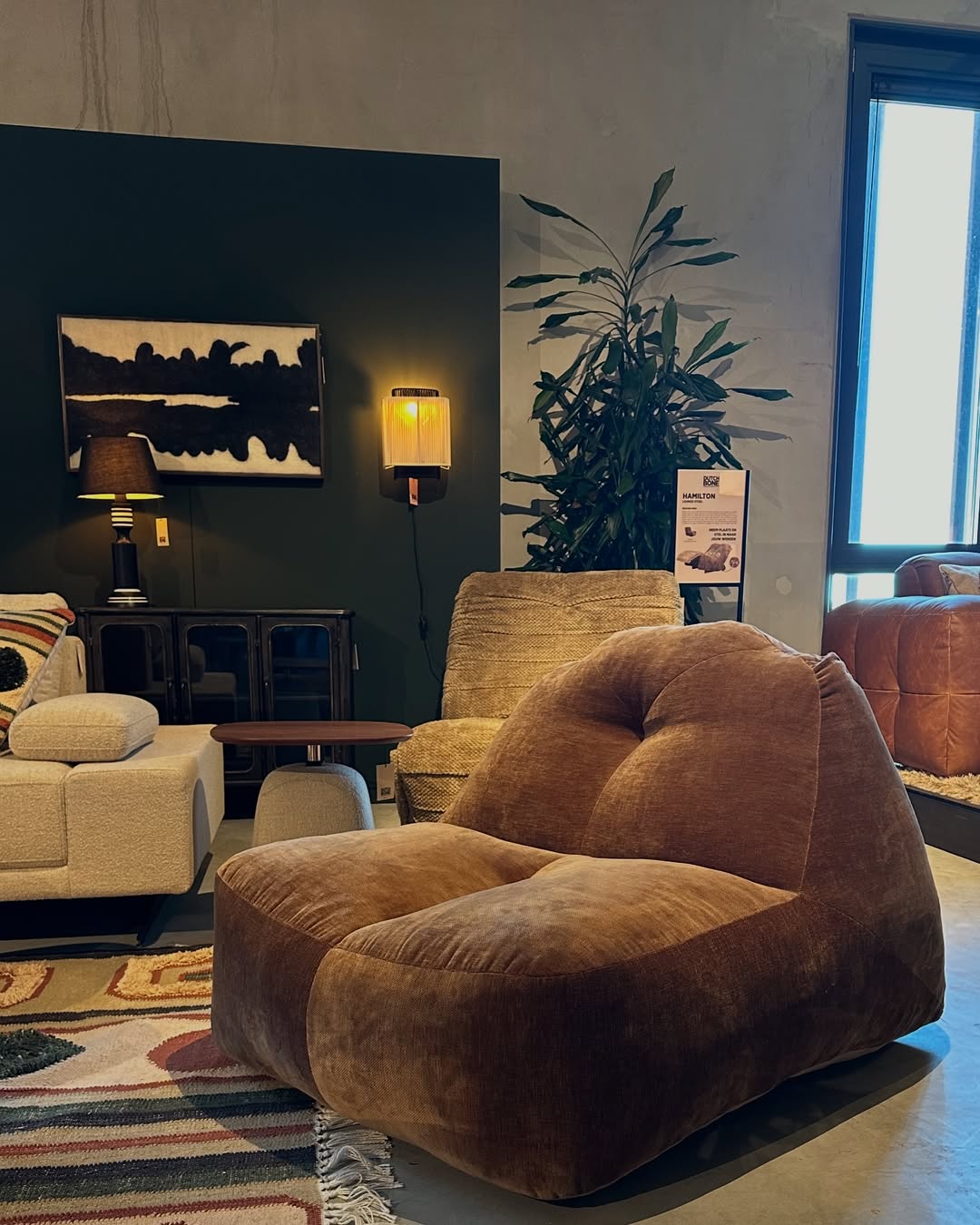 Fauteuil TOMBAG bruin