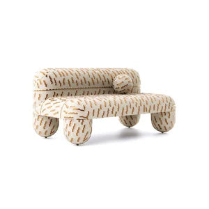 Bank HELLO gestoffeerd