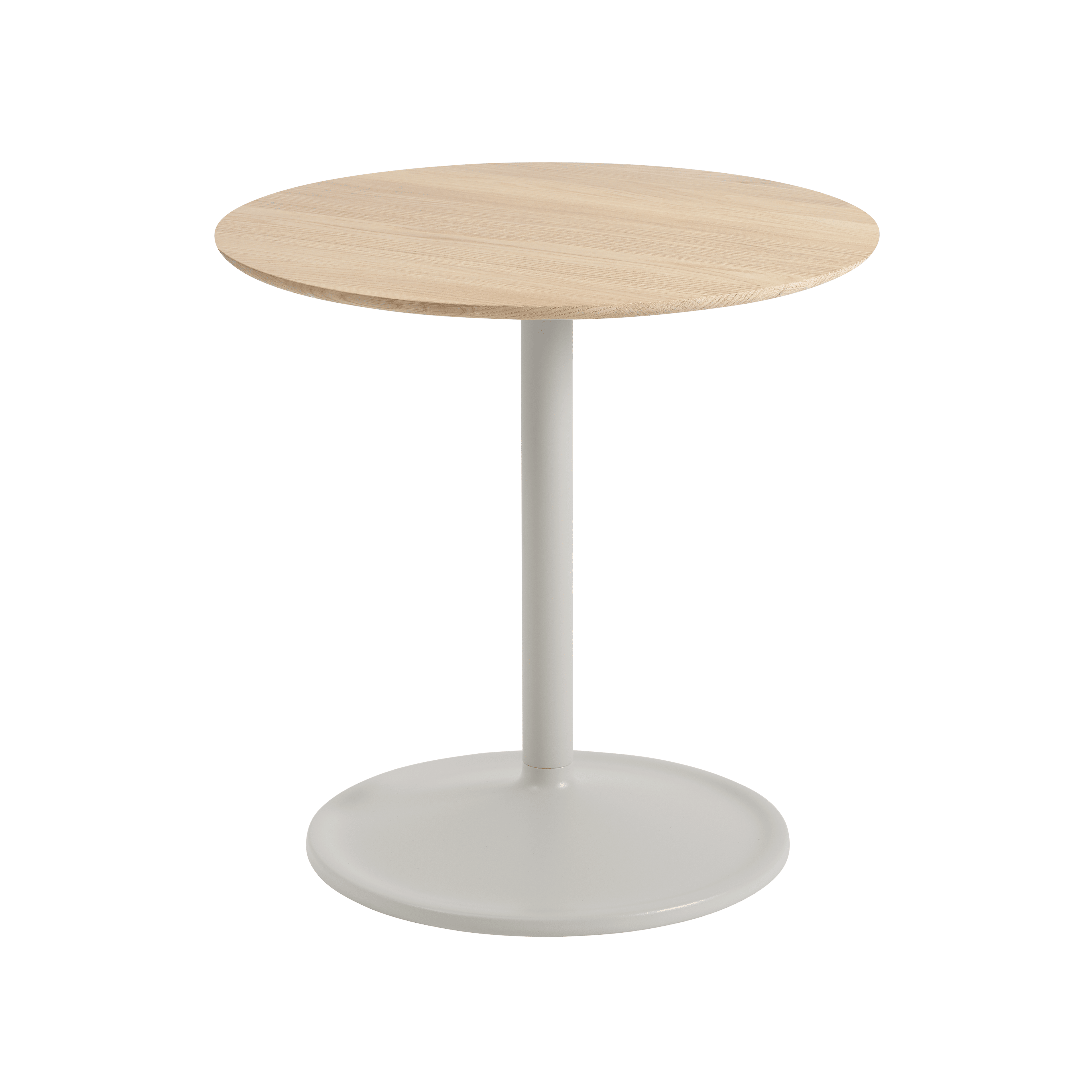 Zijtafel SOFT eikenhout met lichtgrijze basis