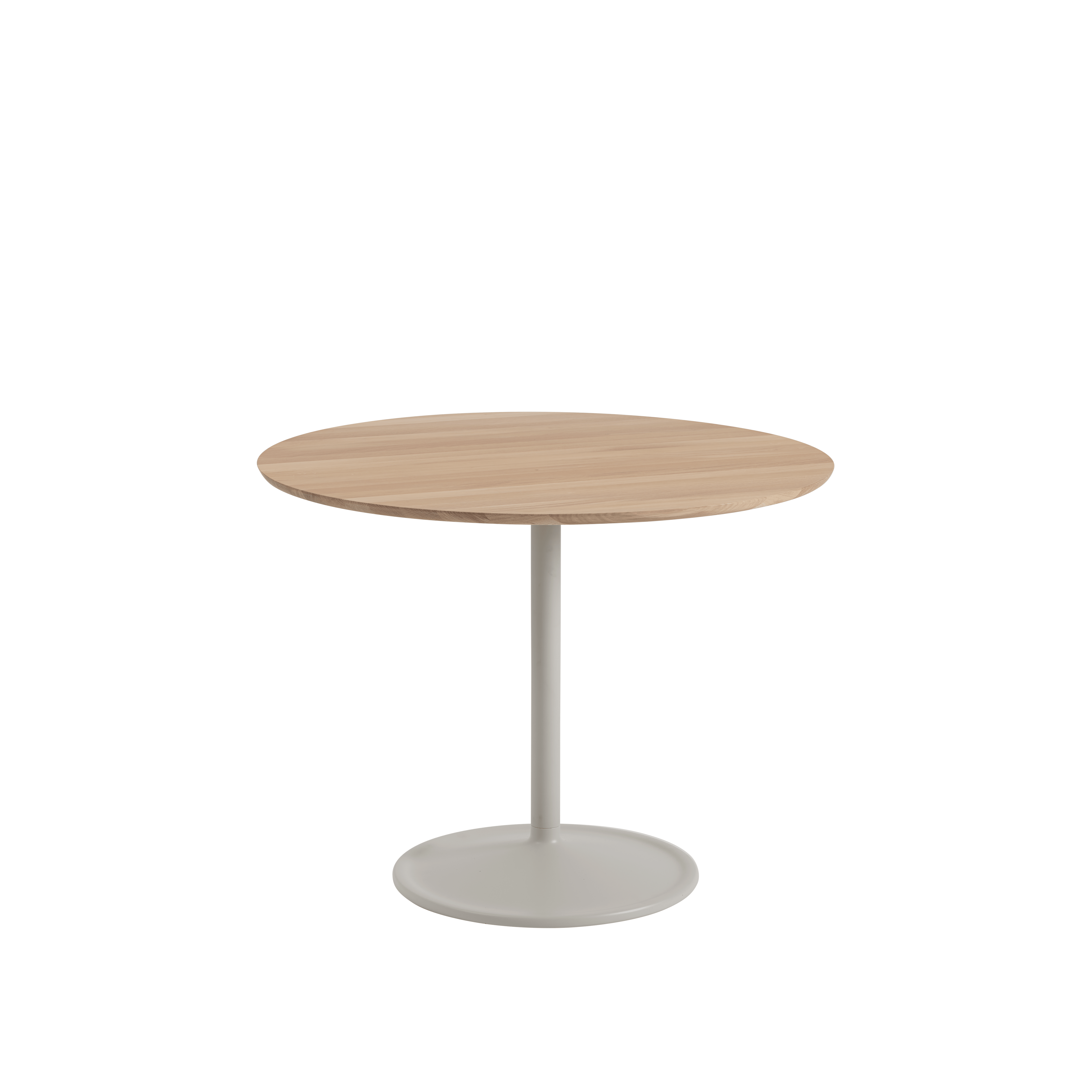 Eettafel SOFT van eikenhout met een grijze basis