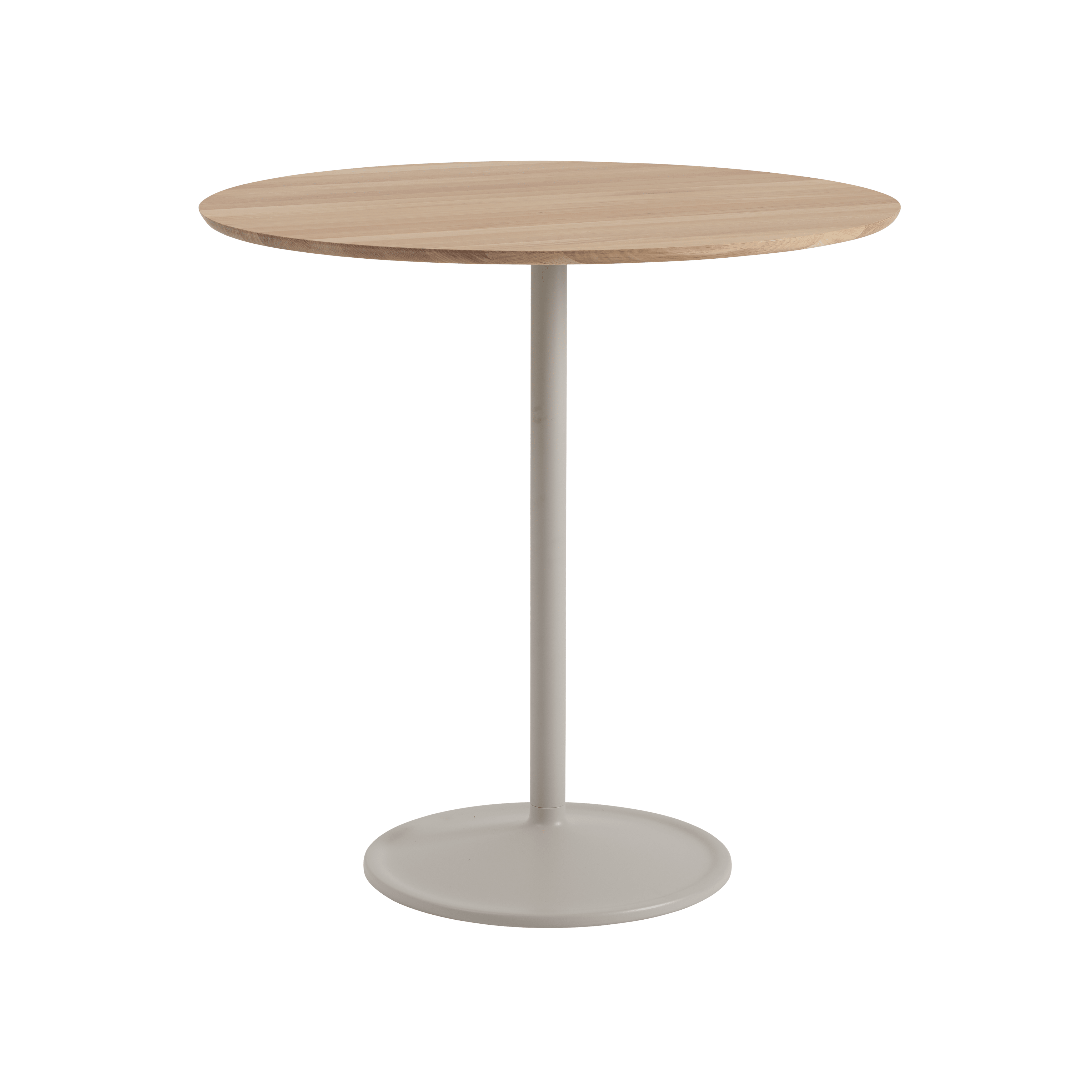 Eettafel SOFT van eikenhout met een grijze basis