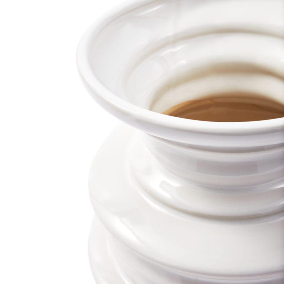 STACKED PLATES Vase weiß