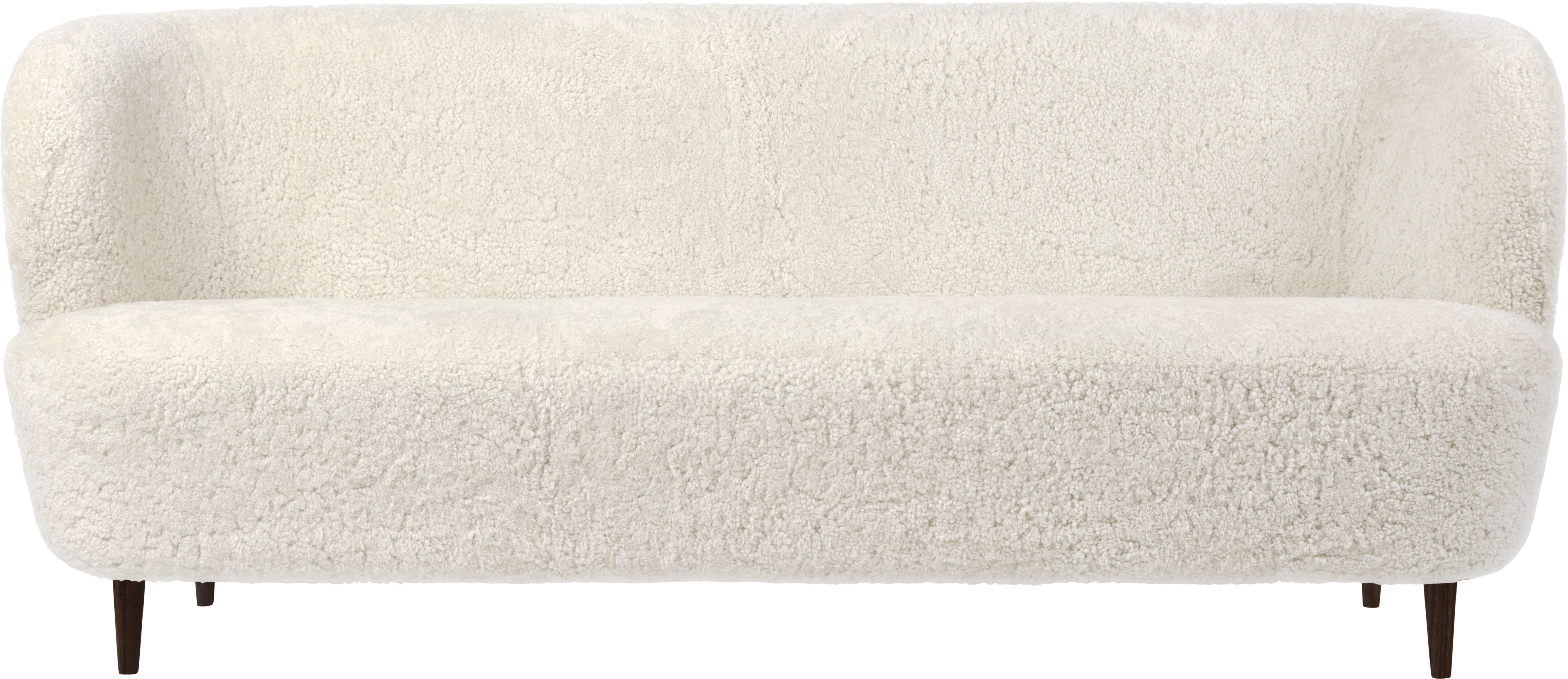 STAY upholstered sofa with a dark oak base