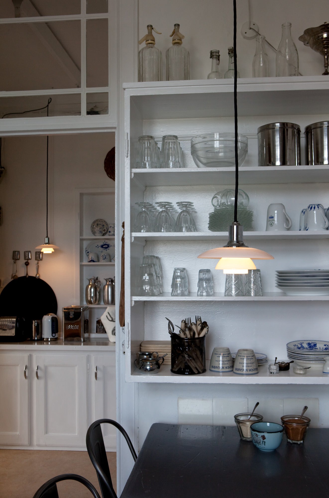 Hanglamp PH 2/1 wit met verchroomde afwerking