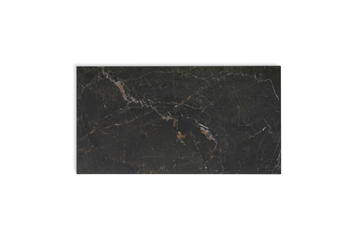 Uittrekbare tafel STREAM met zwart blad en zwarte basis