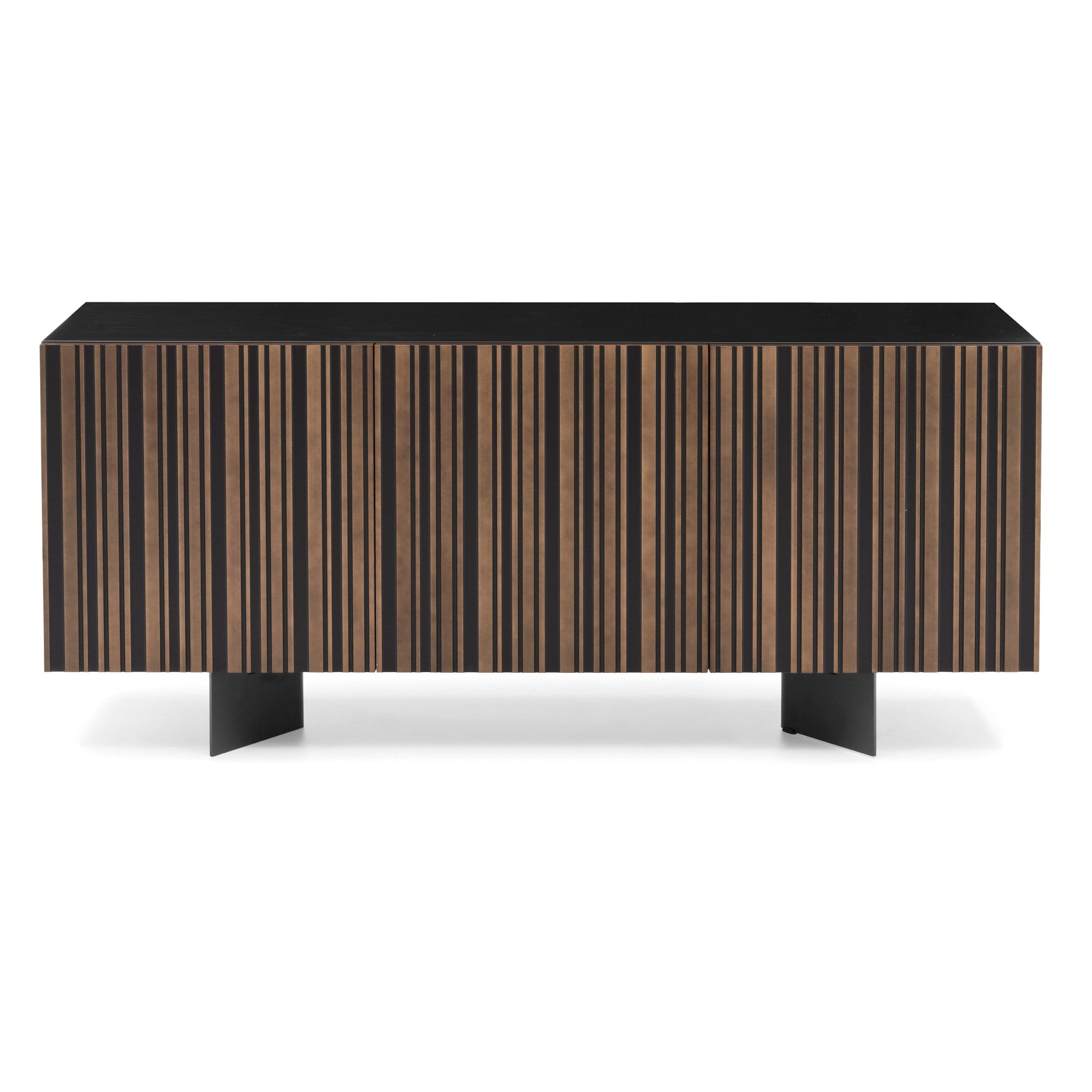 STRIPES chest of drawers black with brown