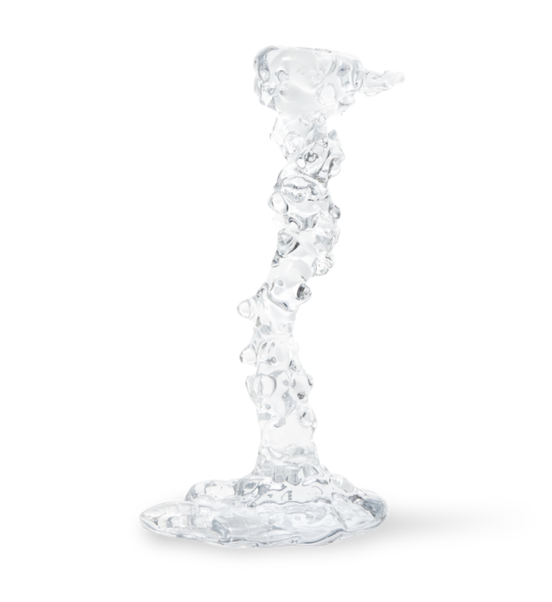 GLASS DRIP Kerzenständer transparent