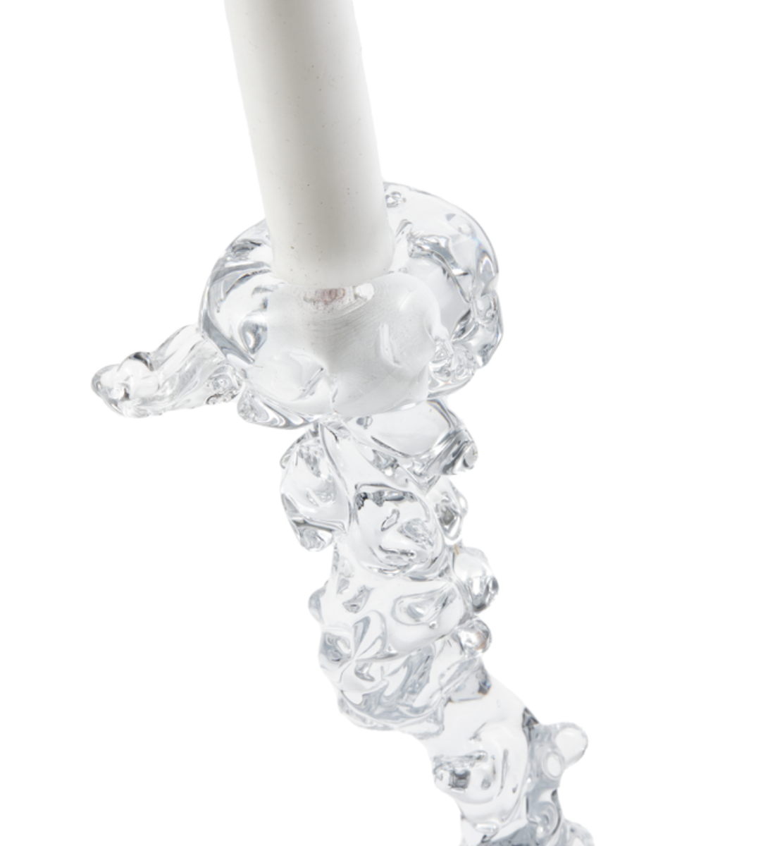 GLASS DRIP Kerzenständer transparent