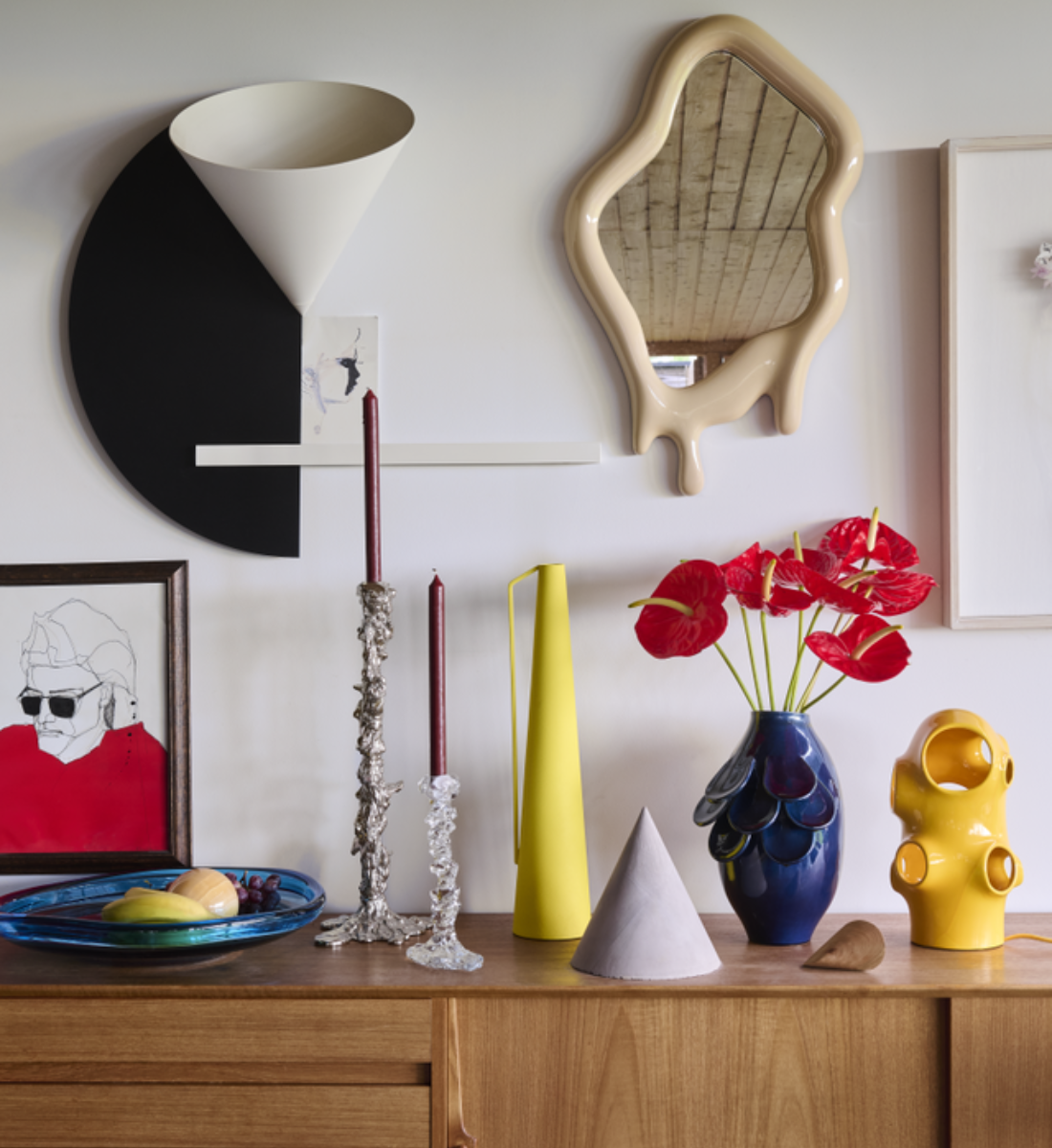 GLASS DRIP Kerzenständer transparent