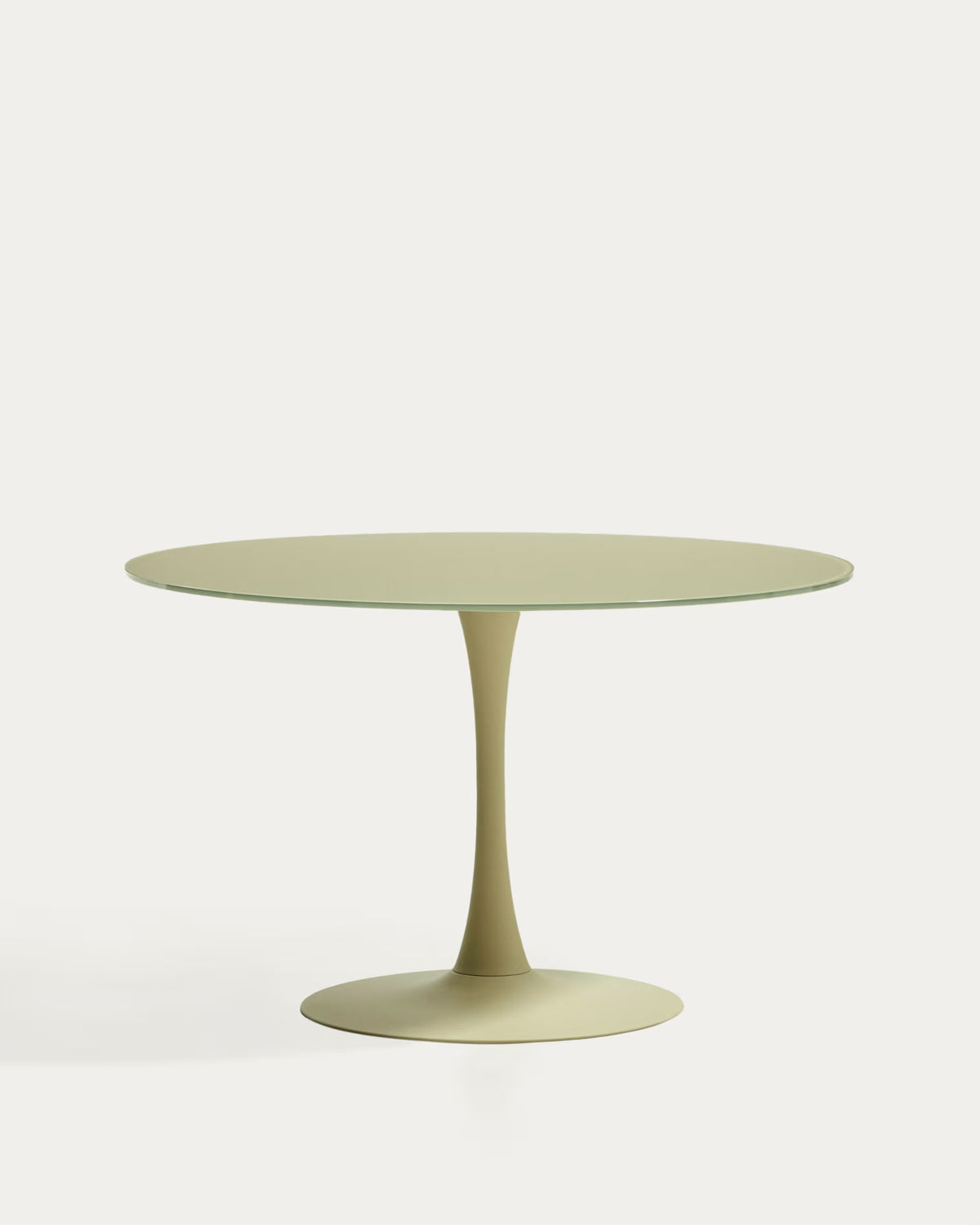 Ronde tafel VEDIRA crème met keramisch blad
