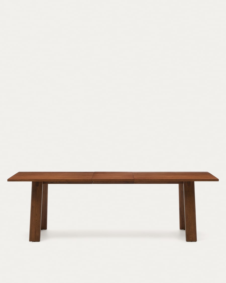 Ausziehbarer Tisch ARLEN Eichenfurnier mit Nussbaum-Finish