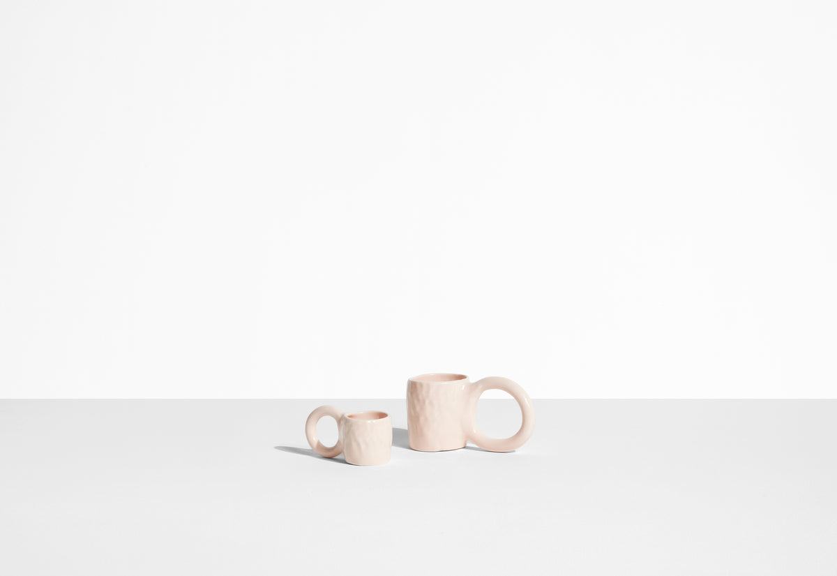 Set van espresso kopjes DONUT lichtroze