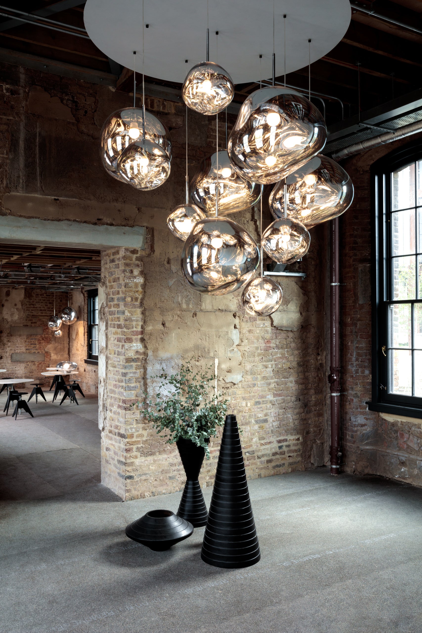 MELT MEGA plafondlamp zilver