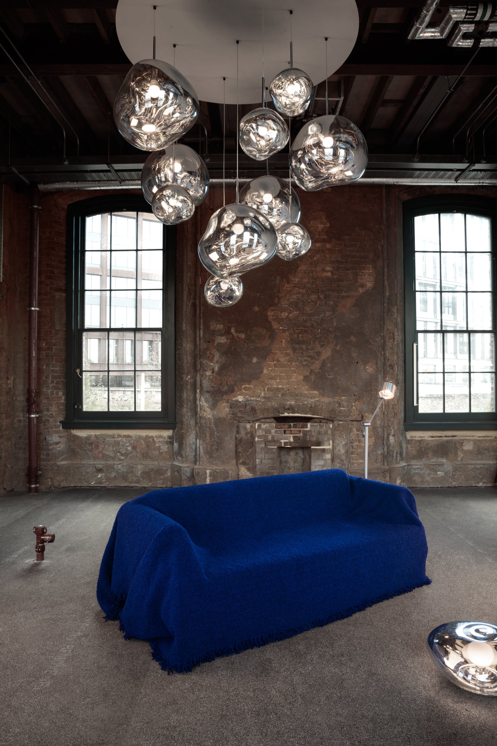 MELT MEGA plafondlamp zilver