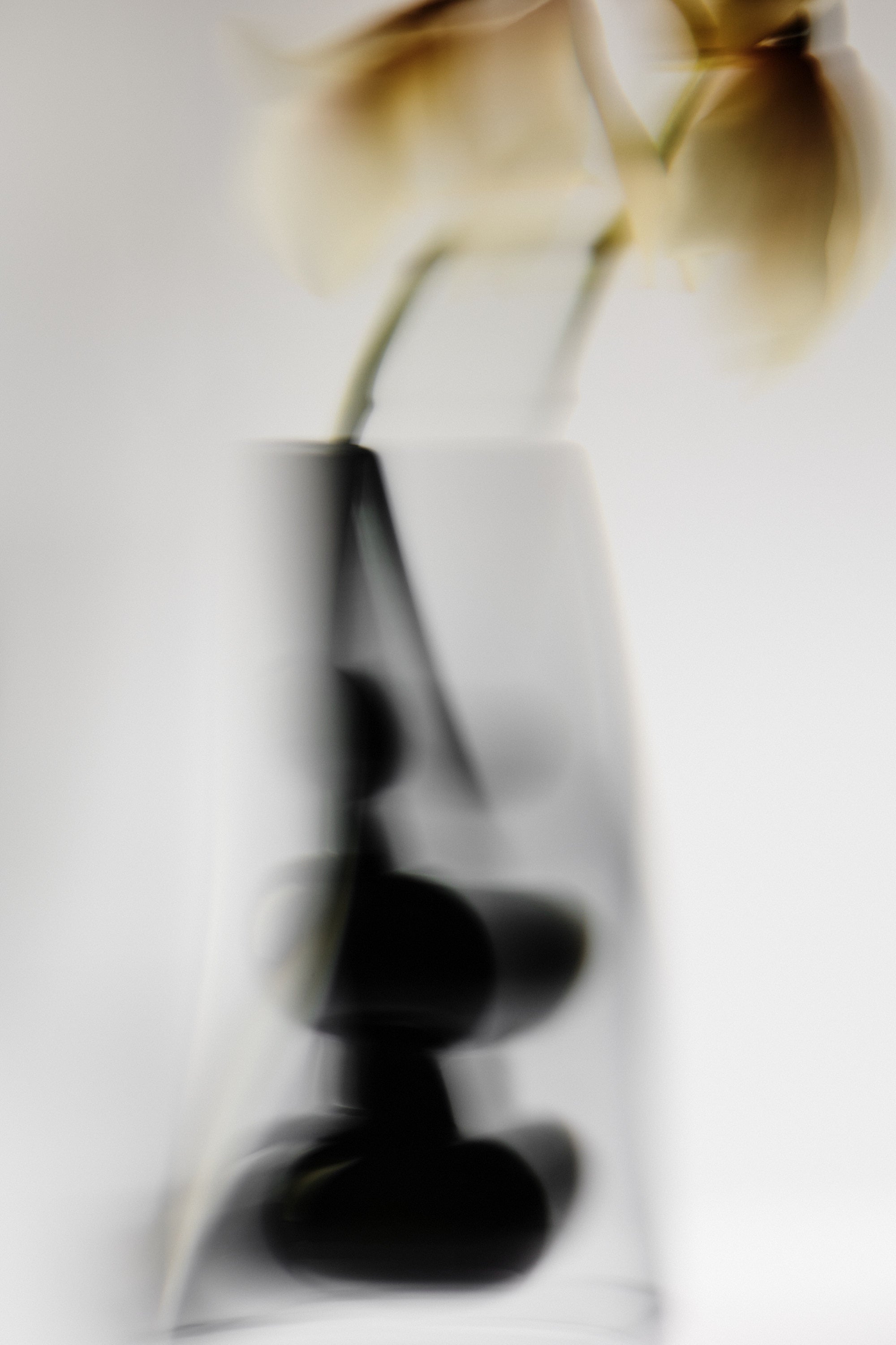 Vase Bump Conone Black Glass