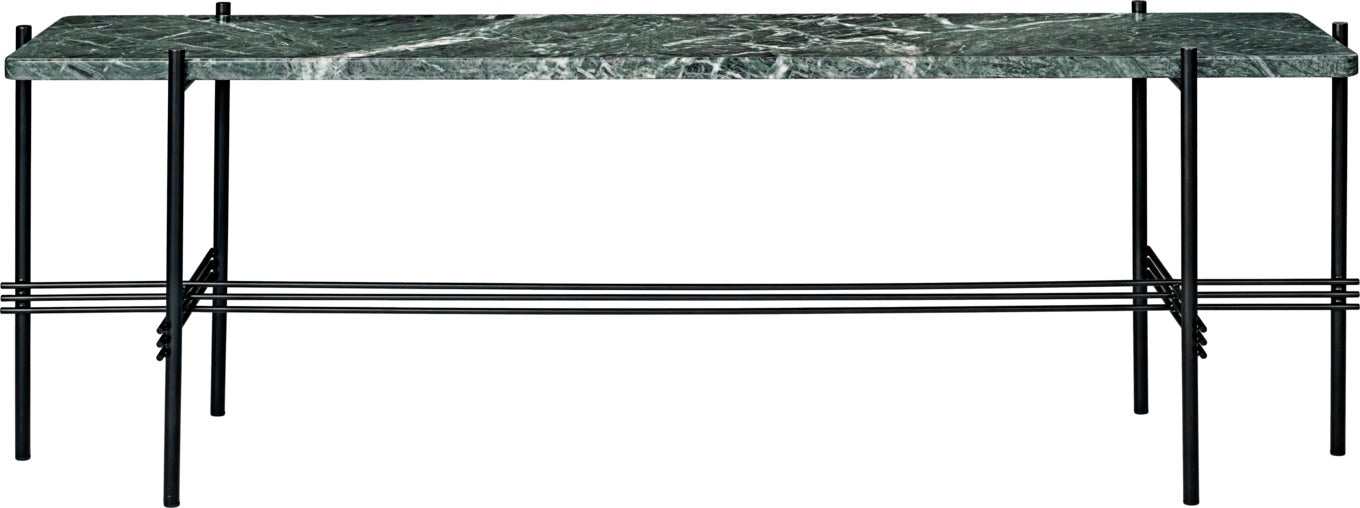 Konsole TS grüner Marmor mit schwarzem Sockel