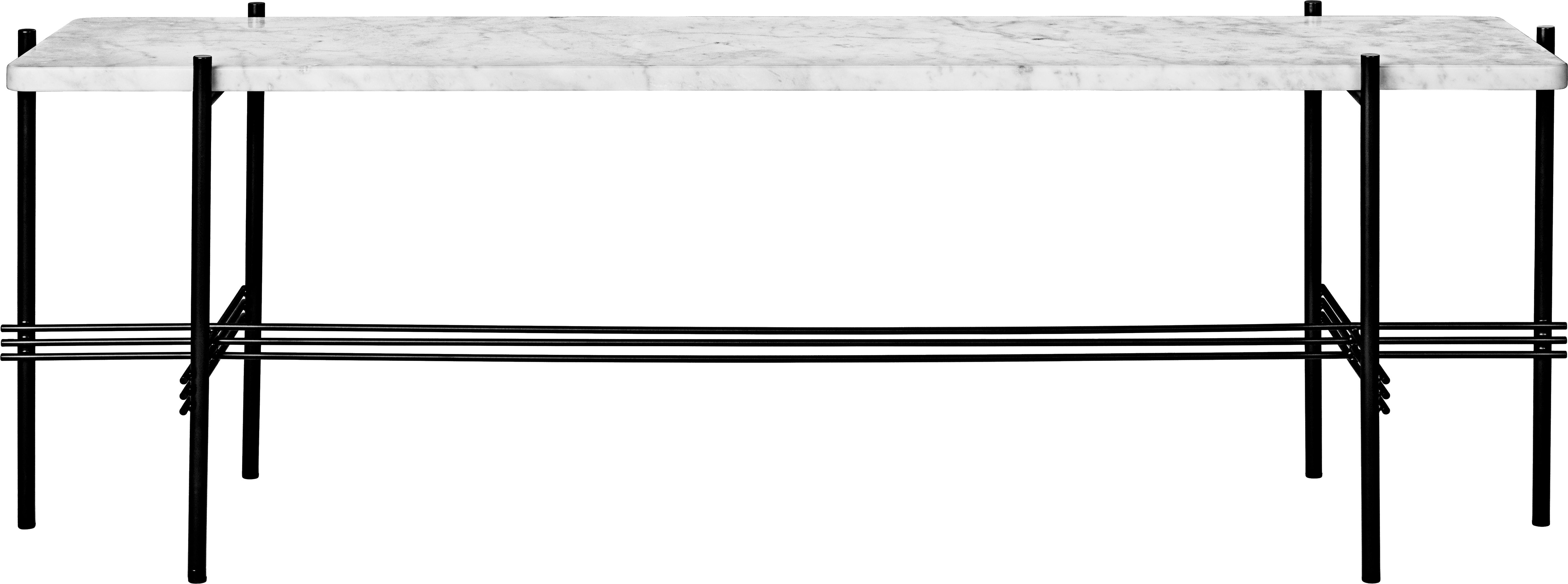 Konsola TS wit marmer met zwarte basis