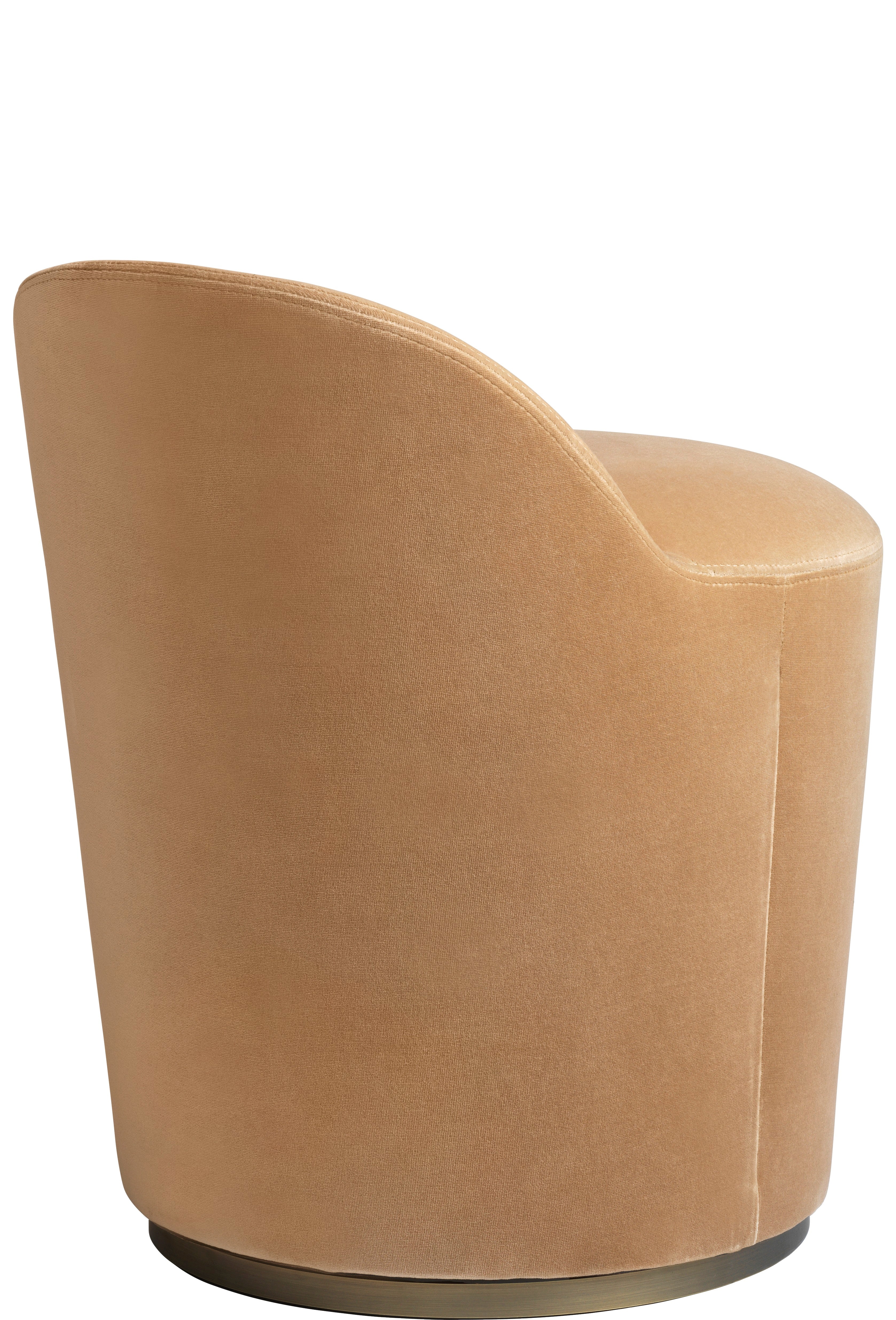 Puf TAIL gestoffeerd met een messing basis