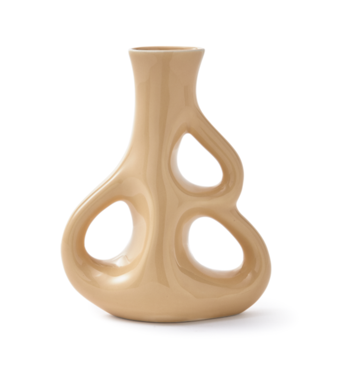 THREE EARS beige vase