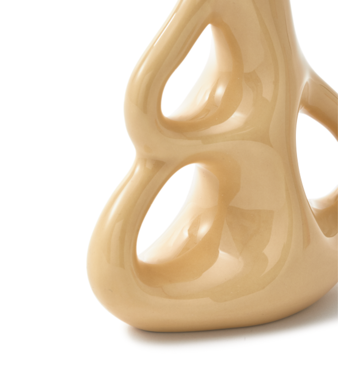 THREE EARS beige vase