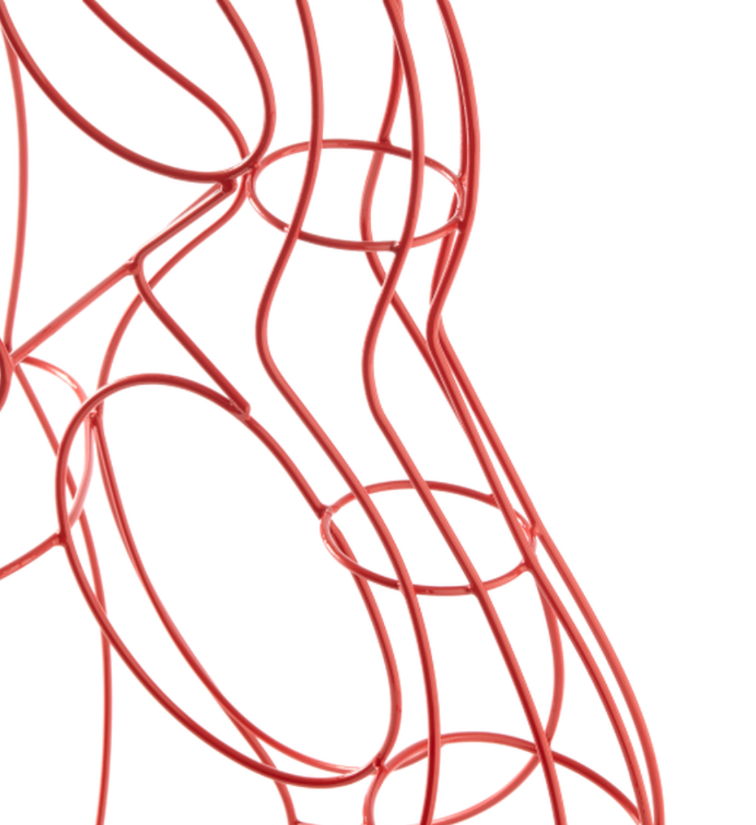 THREE EARS FRAME Vase, korallenrot