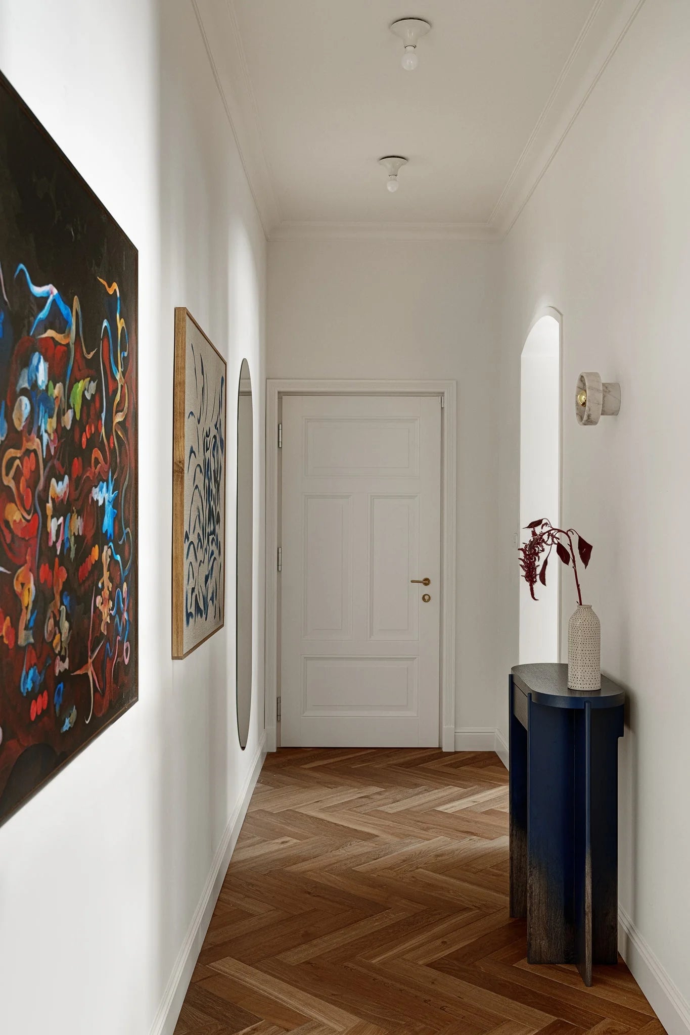 Konsole KIRU kobaltblau Eichenholz