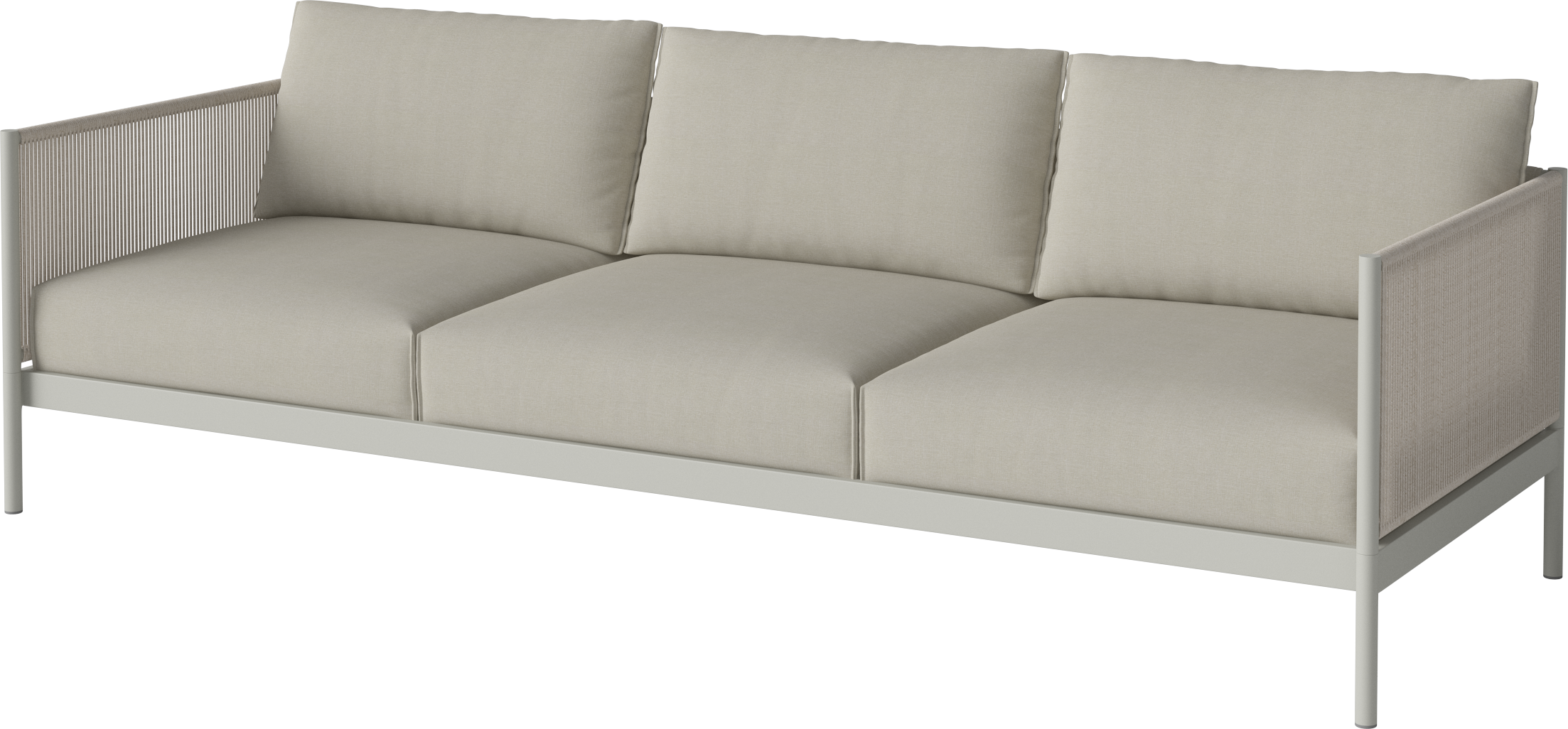 3-seater upholstered track