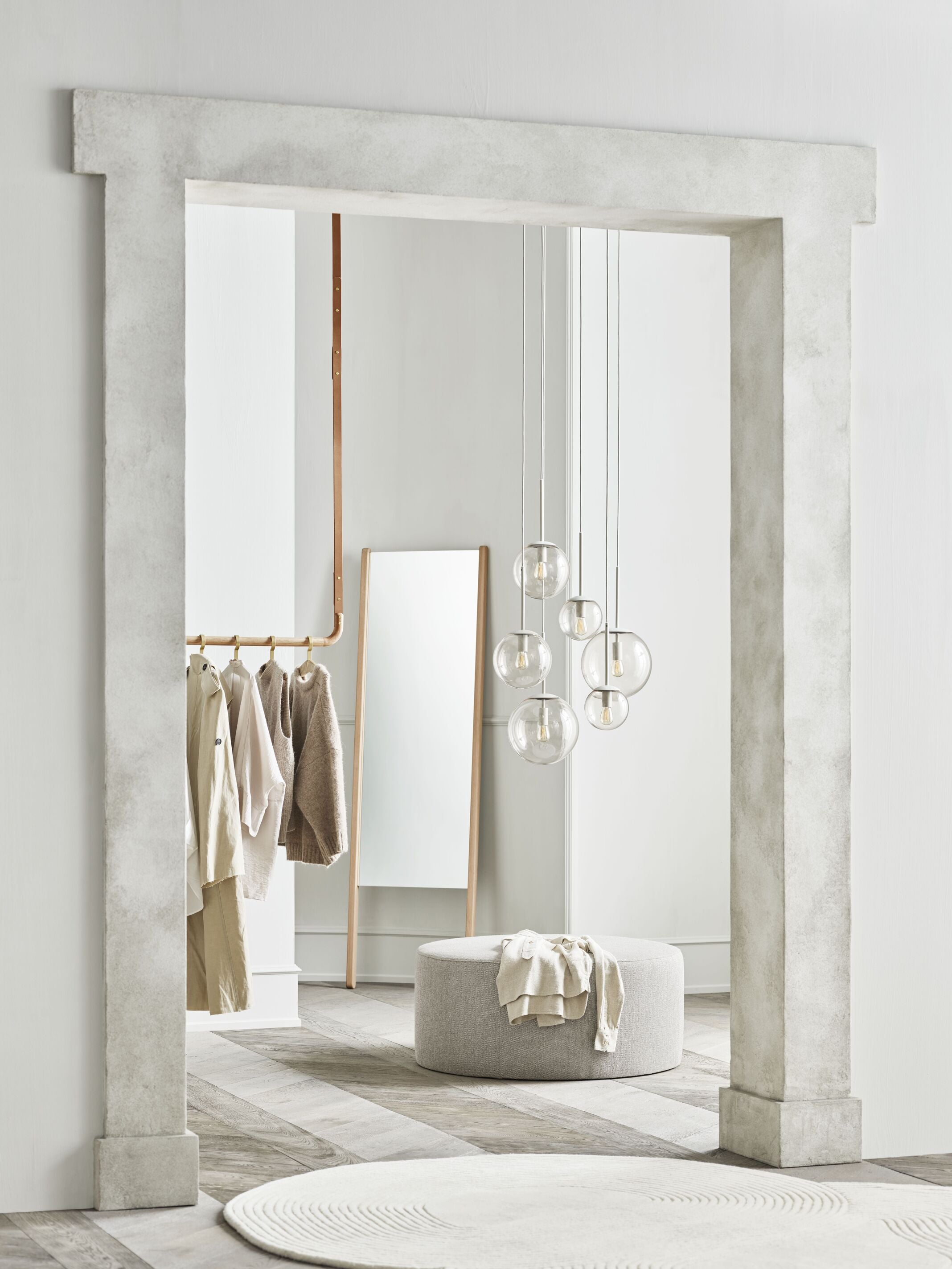 Lustro HAVEN frame van gebleekt eikenhout