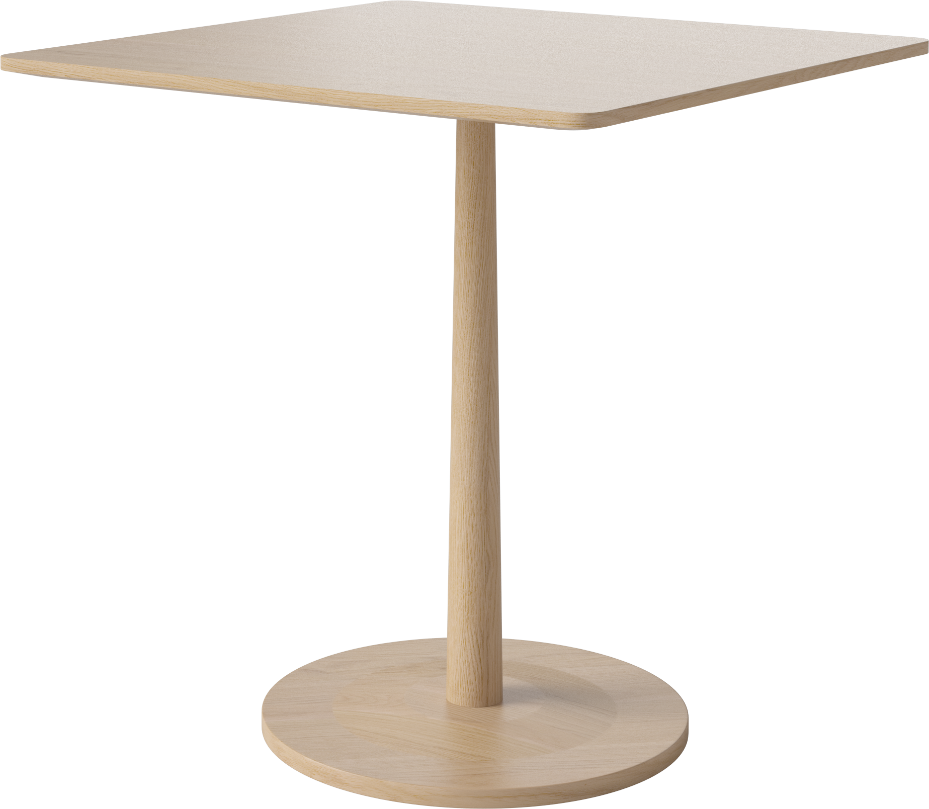 Tafel TURNED gebleekt eikenfineer