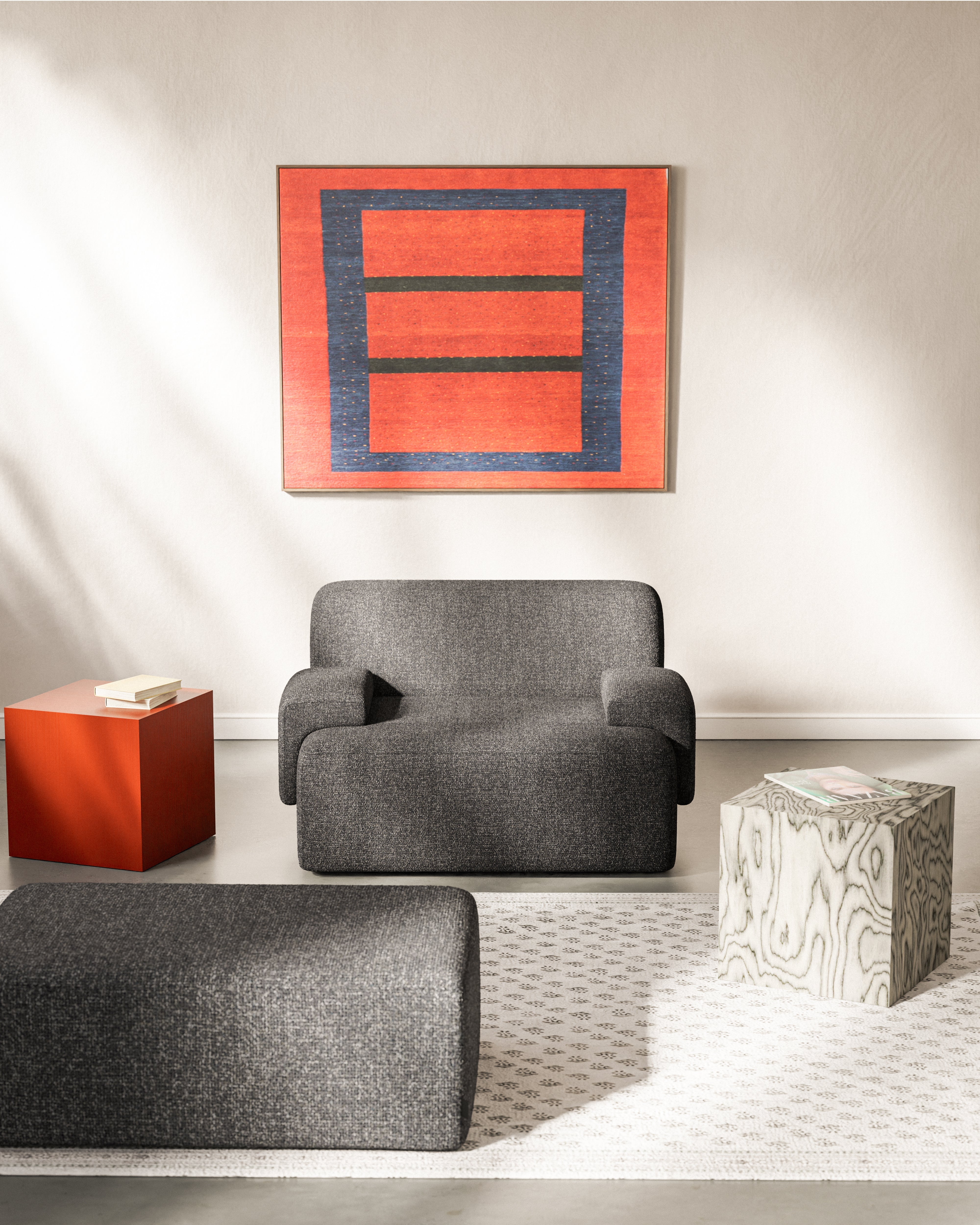 UMI Armchair Stone Black