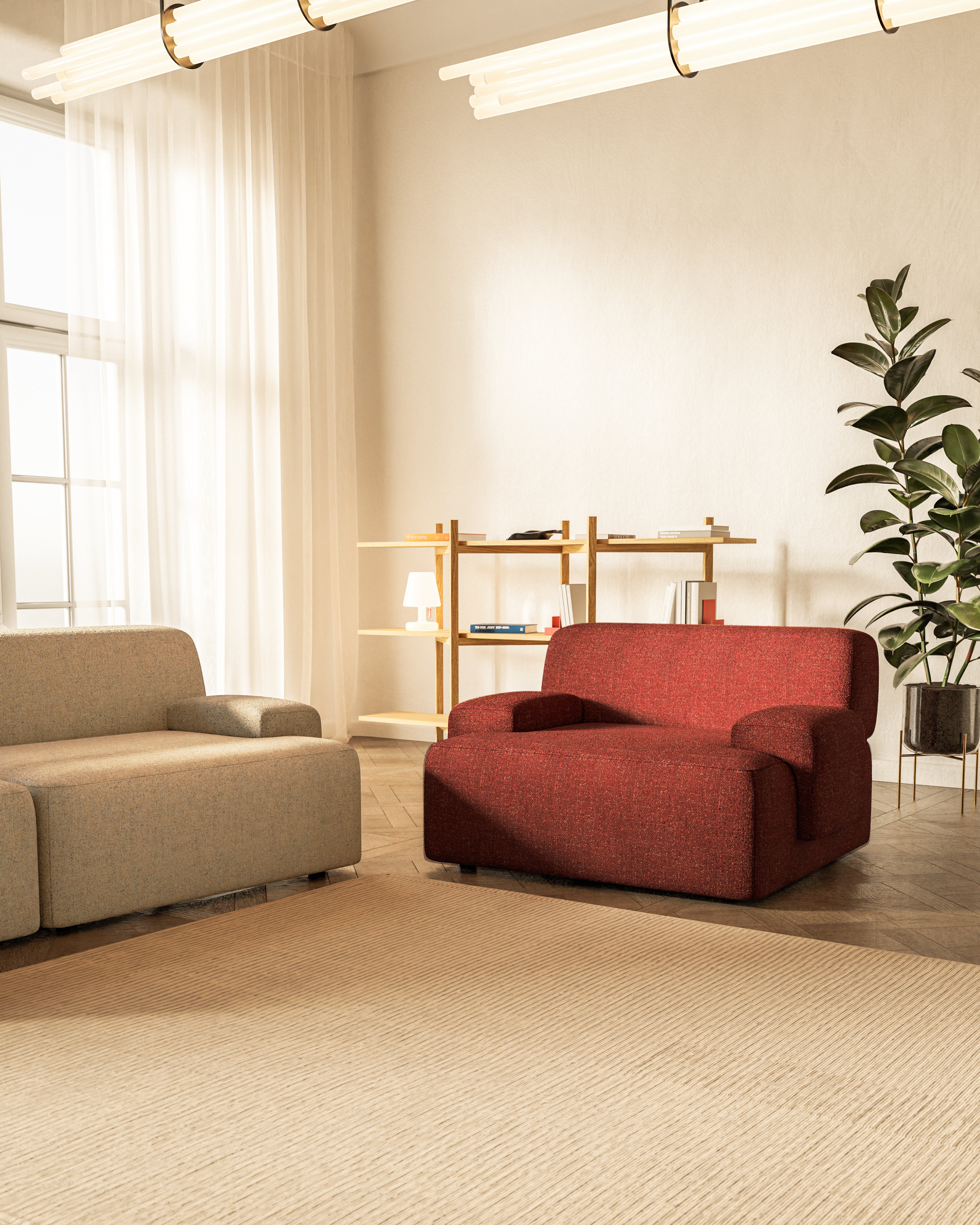 UMI kastanjebruine fauteuil