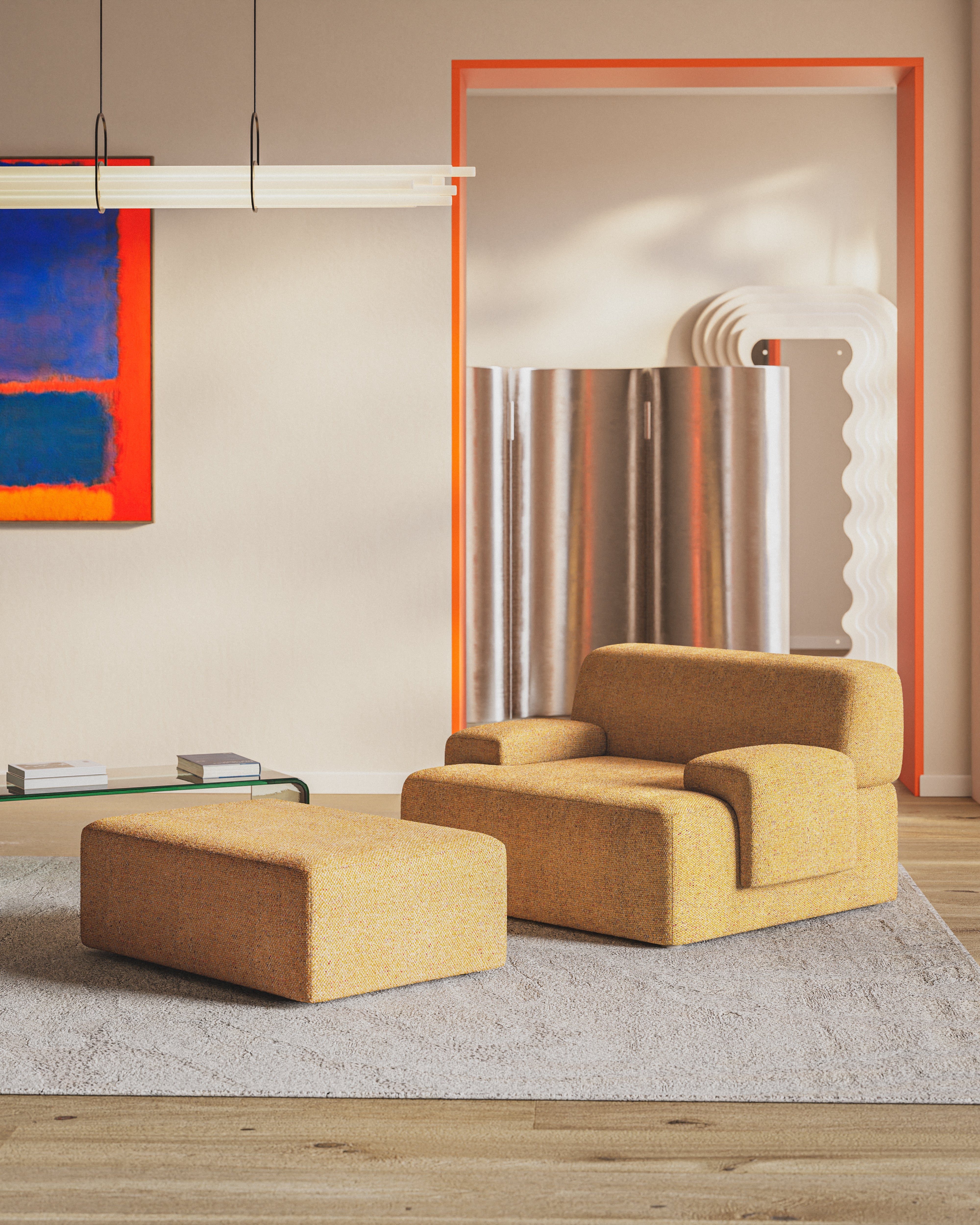 UMI fauteuil herfstachtig oranje